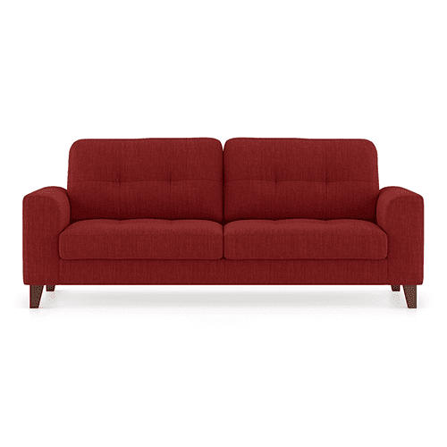 Verona Premium 3 Seater Fabric Sofa in Salsa Red Colour