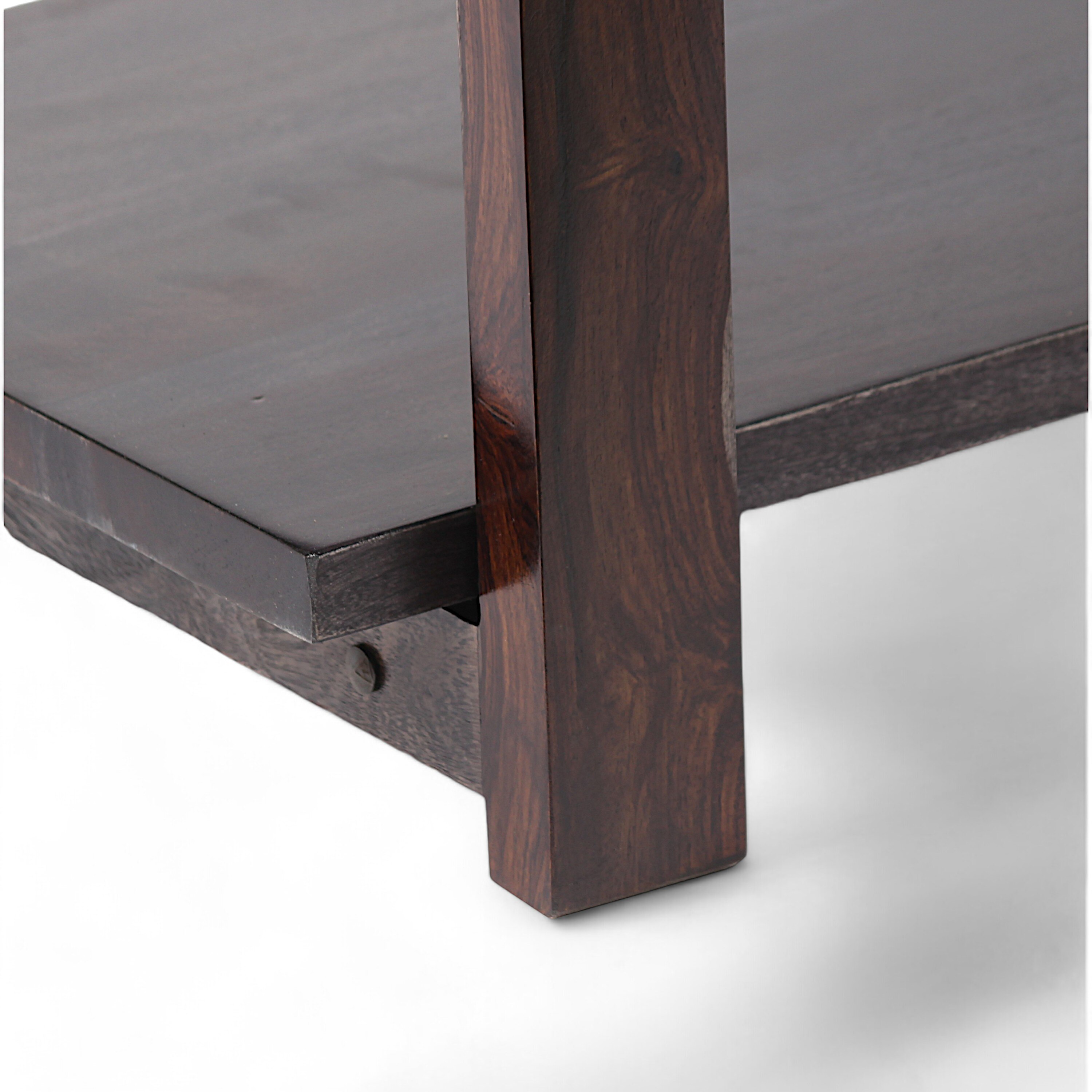 Aroda Sheesham Wood Coffee Table In Mahogany Finish