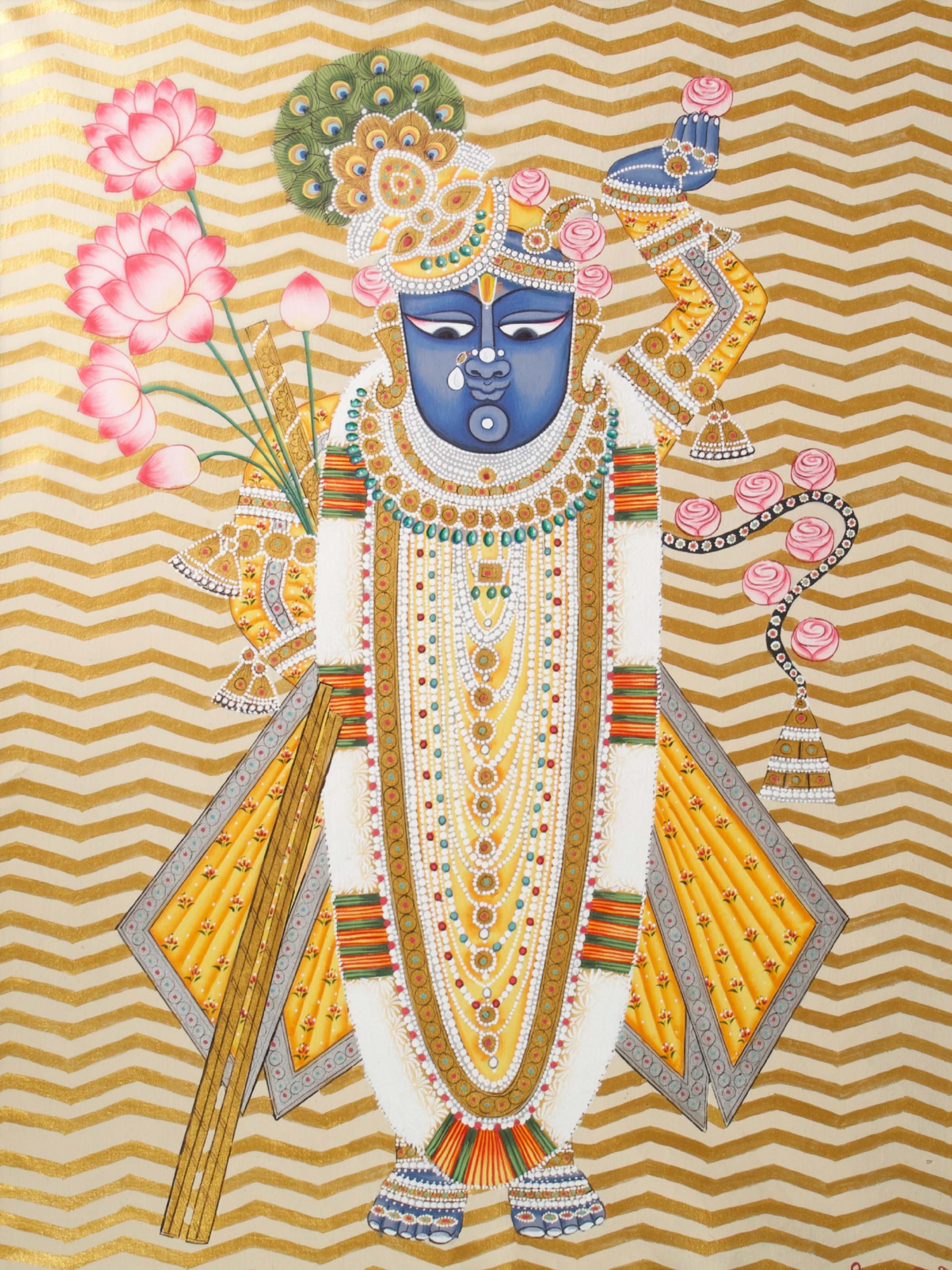 Shrinathji Swaroop Geometric Pichwai Painting