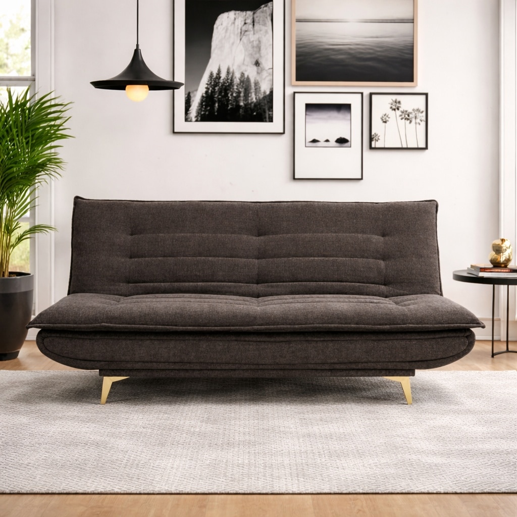 Bliss 3 Seater Sofa Cum Bed In Dark Brown Colour - Arra