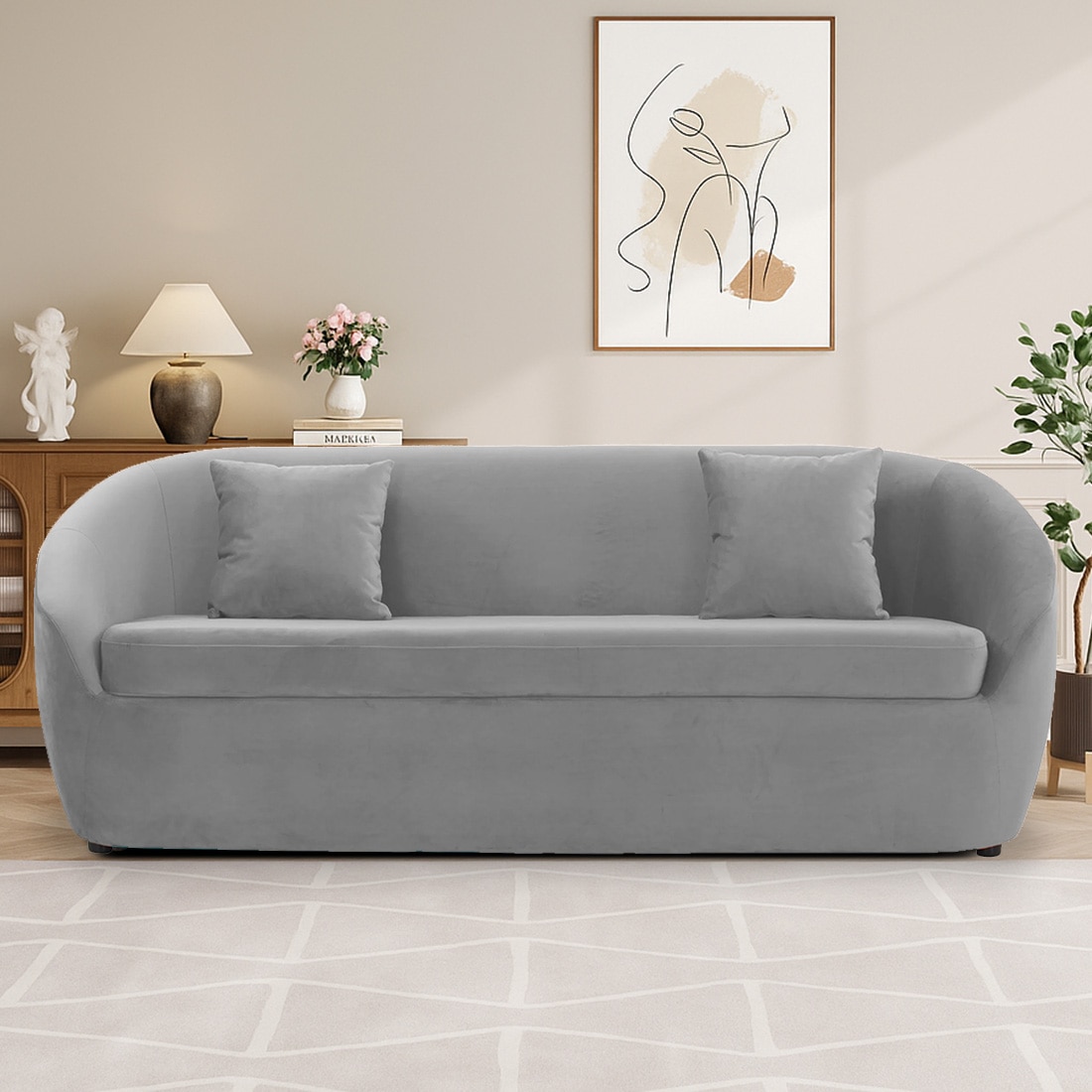 Davis Fabric Sofa (Grey)