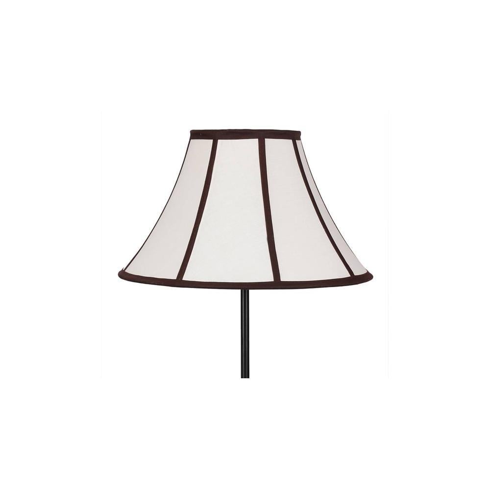 Shane Black Cotton Shade Floor Lamp