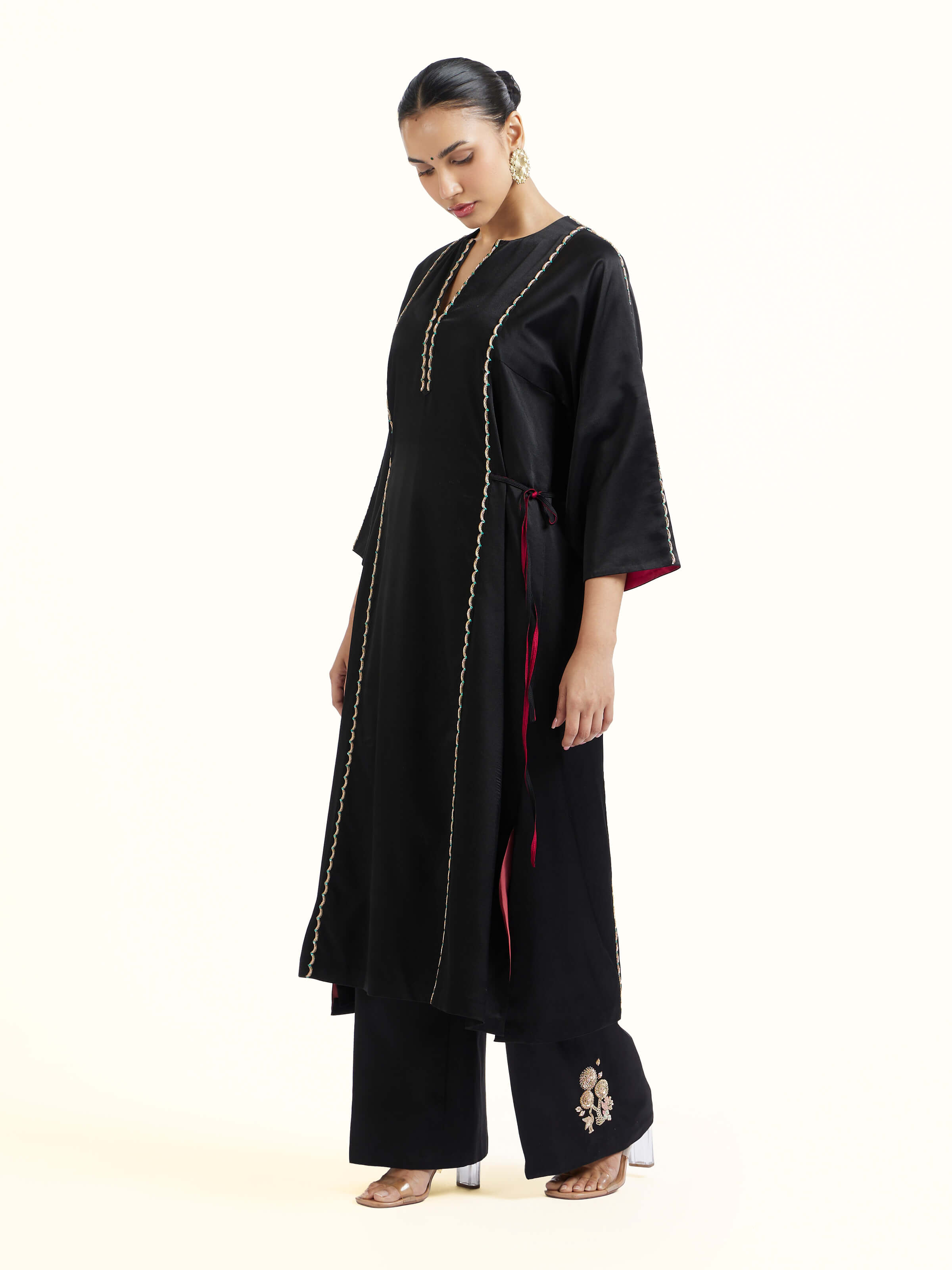 Black Silk Banarasi Co-Ord Set