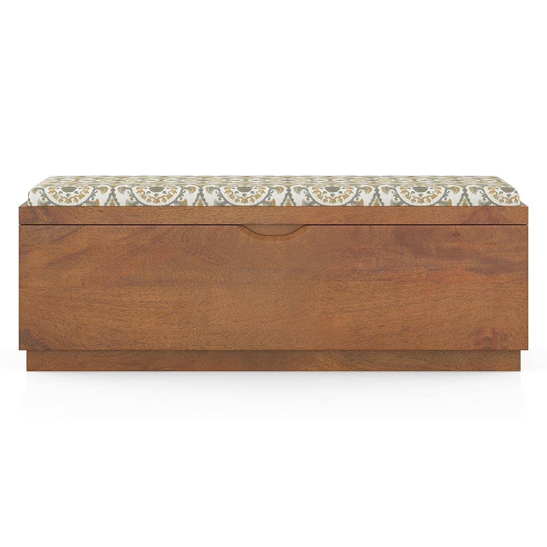 Zephyr Blanket Box In Amber Walnut Finish