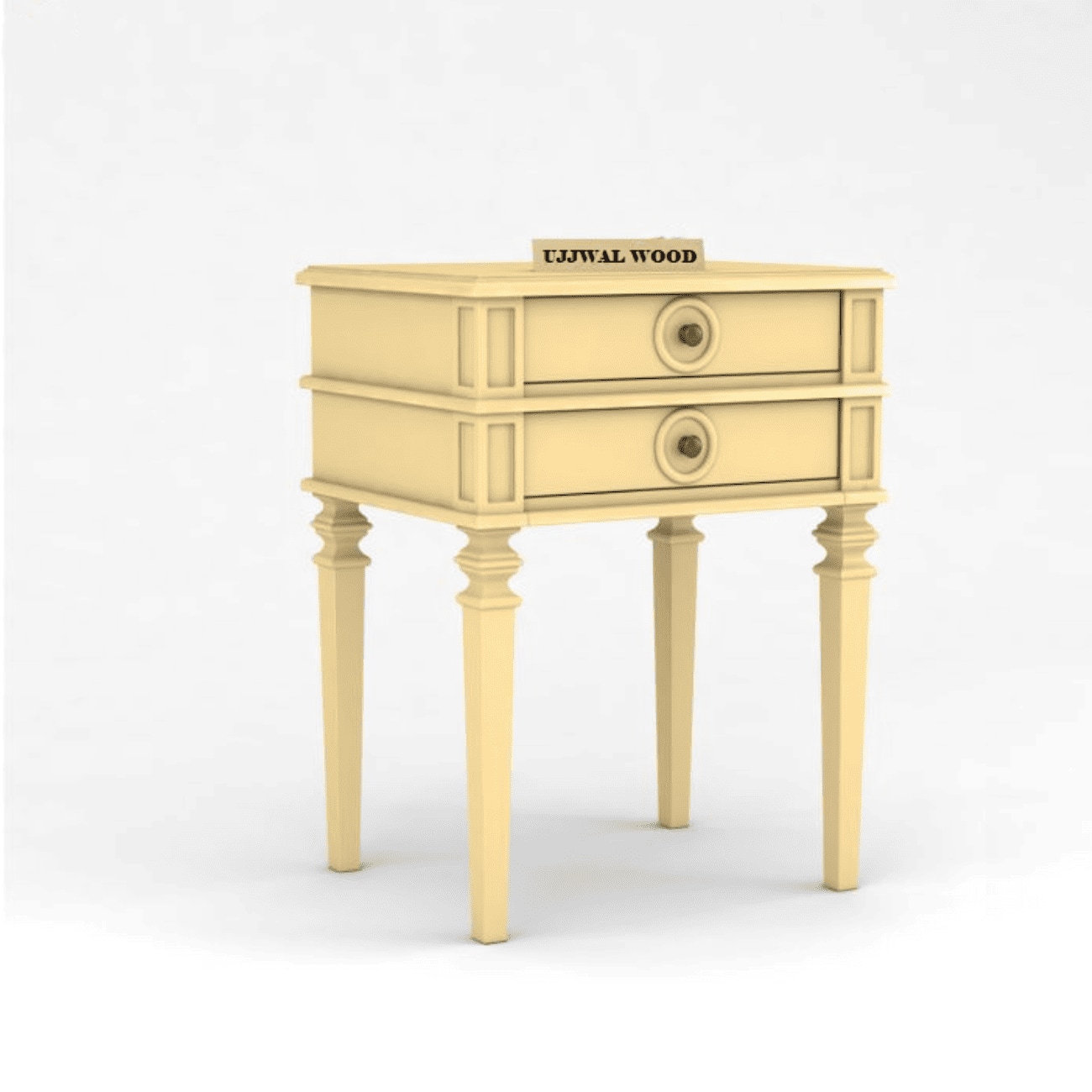 Maze Mango Wood Side and End Table in Yellow Finish