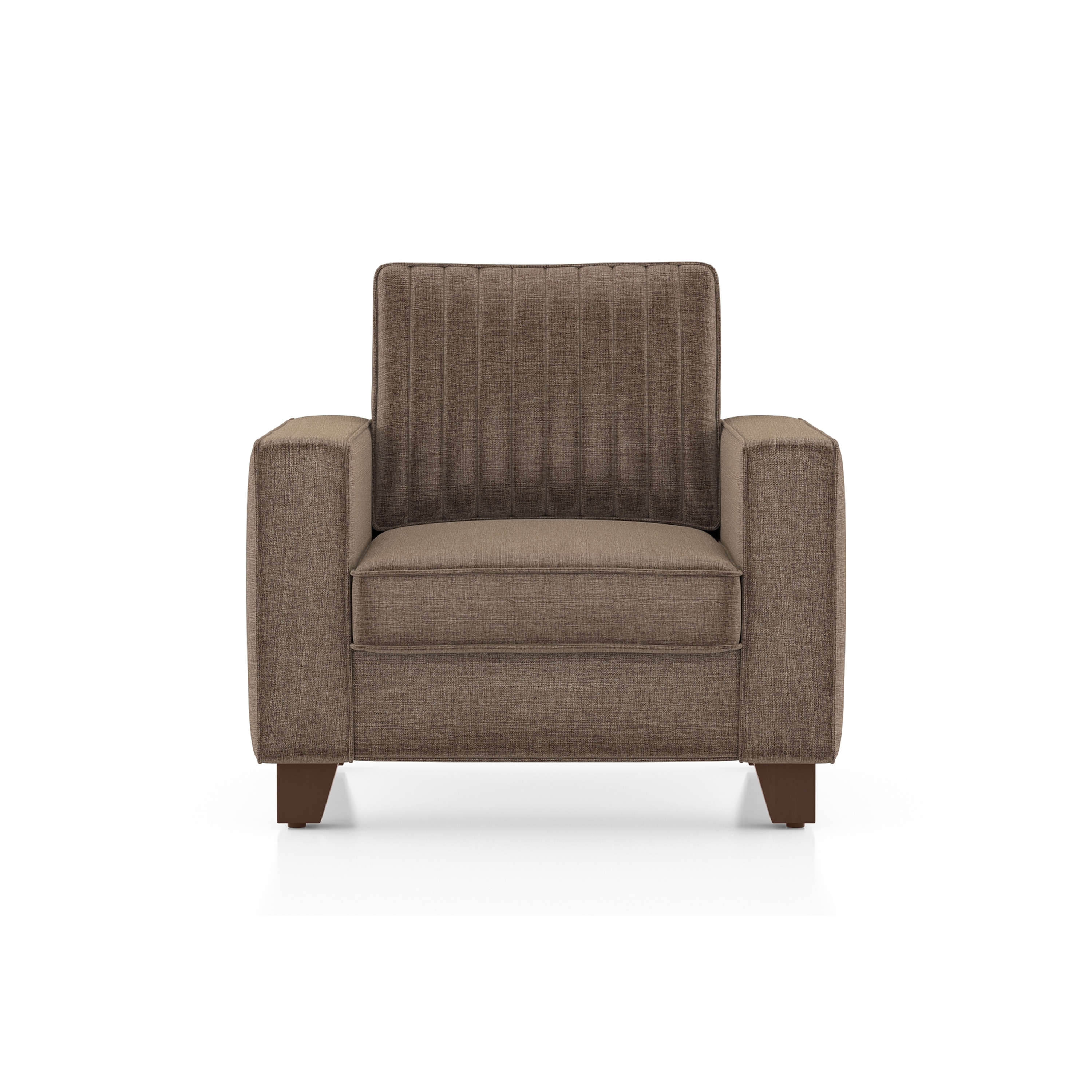 Apollo Neo 1 Seater Fabric Sofa in Mocha Brown Colour (Back Height : Regular, Cushion Type : Hard)-image-47