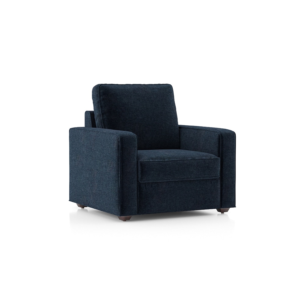Apollo Sofa Set (Colour : Cobalt, Cushion : Soft, Back Type : High Back, Seater : 3+1+1)