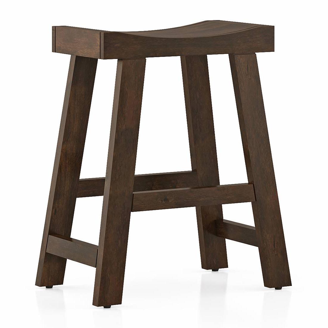 Tillman Solid Wood Bar Stool in Mango Walnut Finish