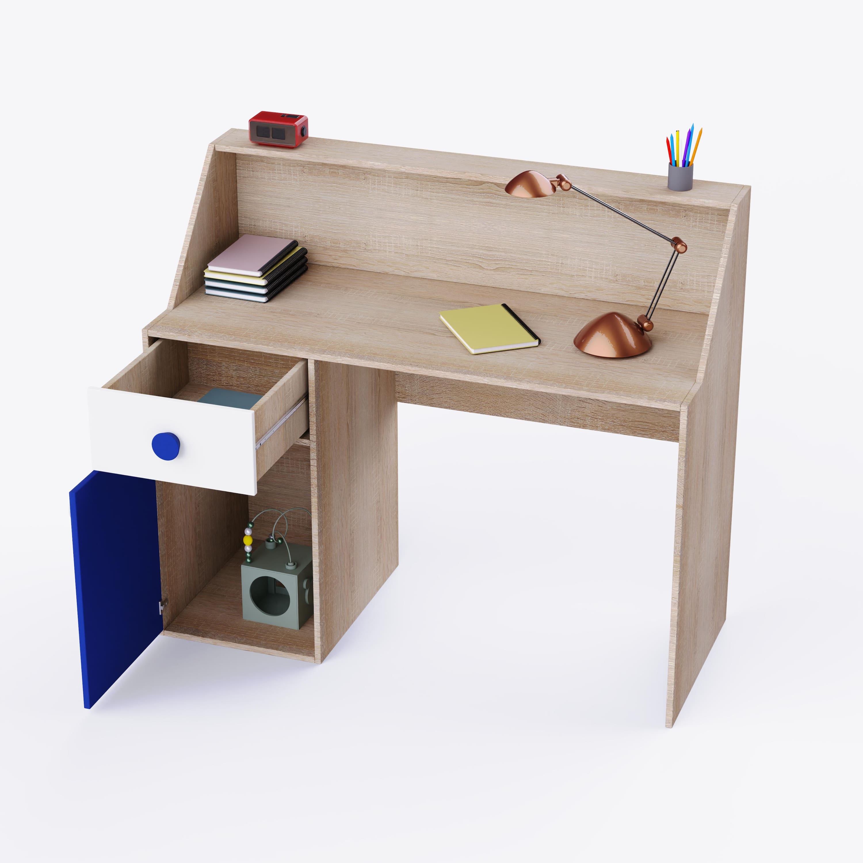 Elementary Study Table In Oak Colour