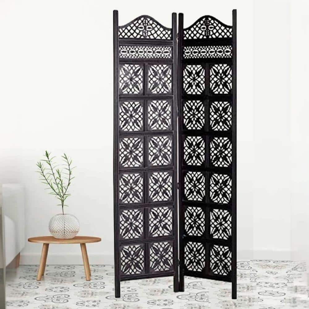 Cecil Solid Wood 4 Panel Room Divider