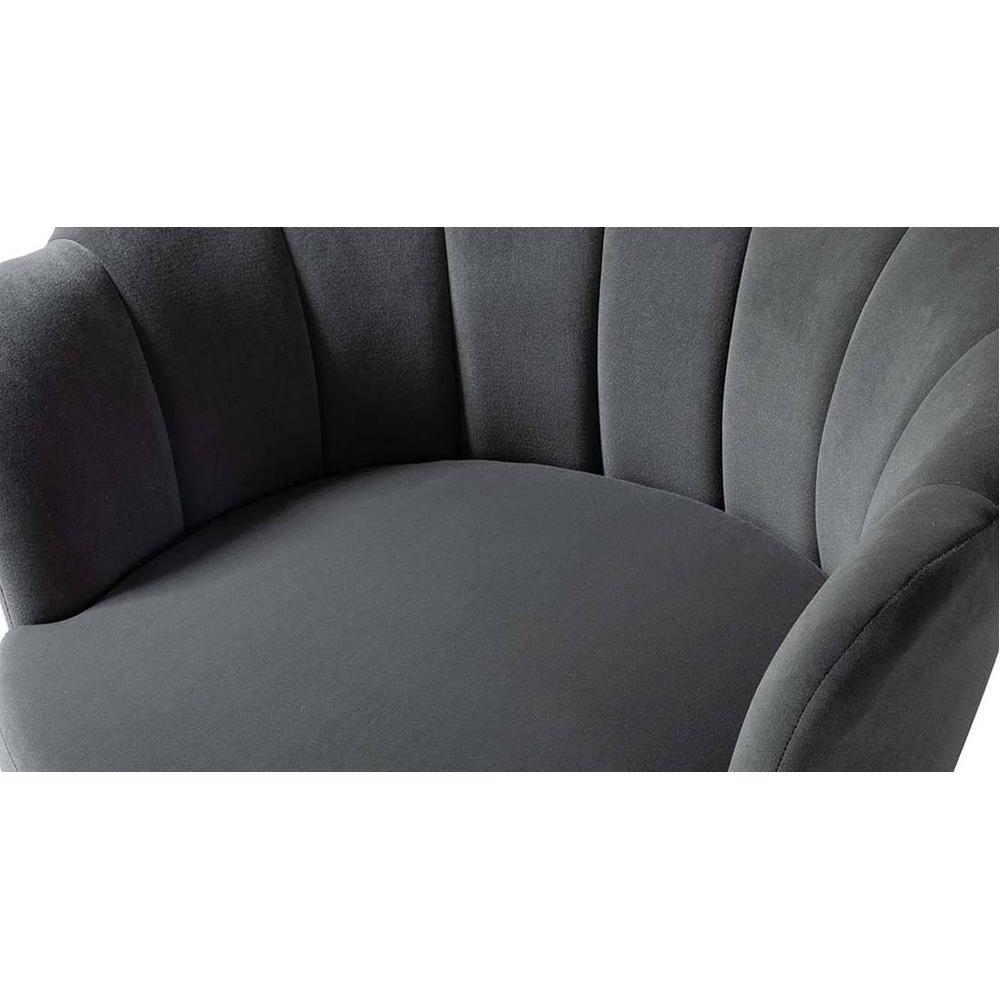 Melta Fabric Accent Chair in Grey Colour