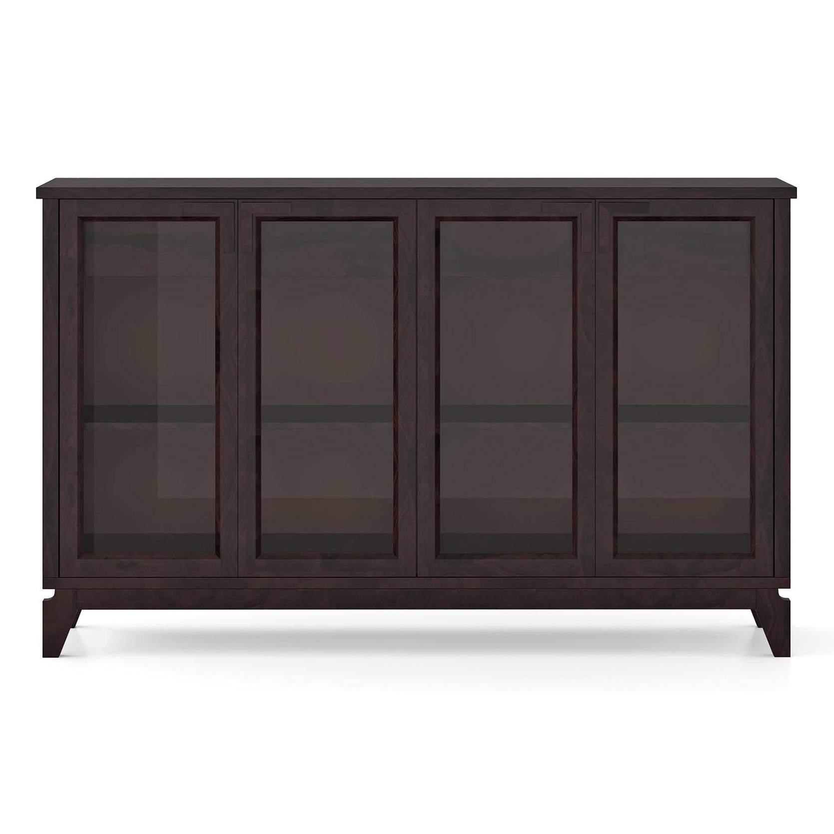 Akira XL Solid Wood Sideboard in Mahogany Finish
