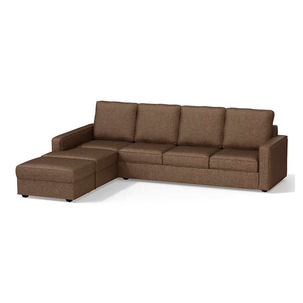 Apollo Compact Sofa (Colour : Mocha, Cushion : Soft, Back Type : High Back, Seating Capacity : Left Aligned 3 Seater + Left Aligned Chaise)