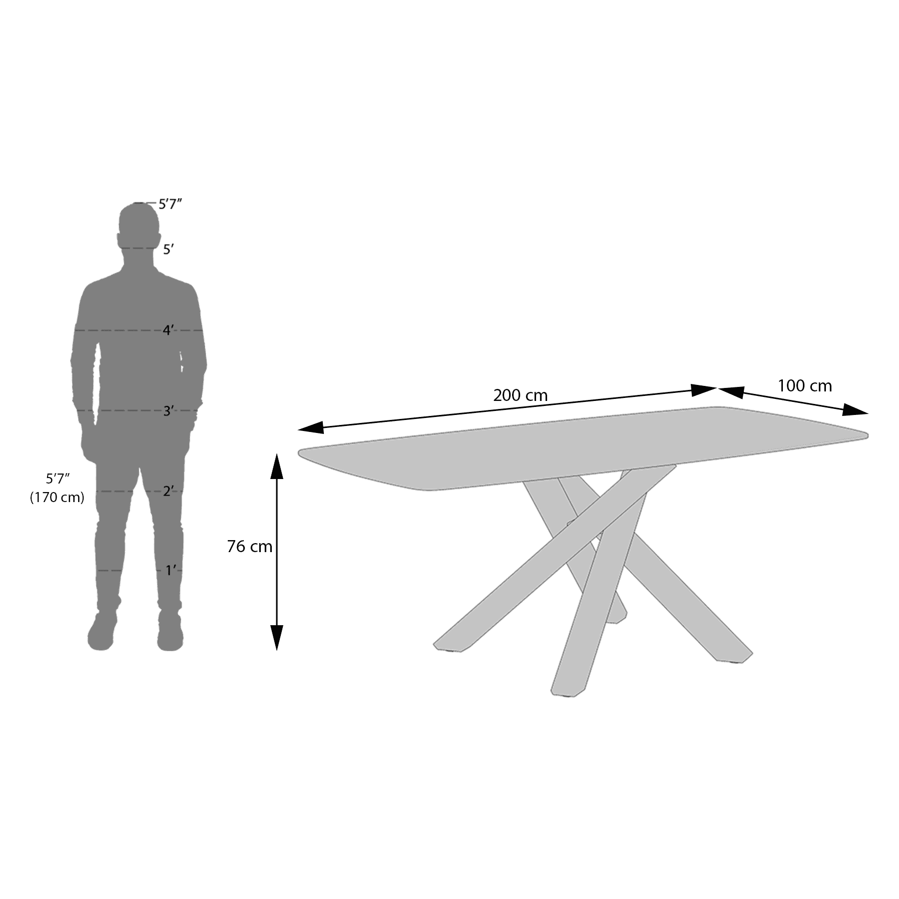 Zaida 6 Seater Glass Dining Table