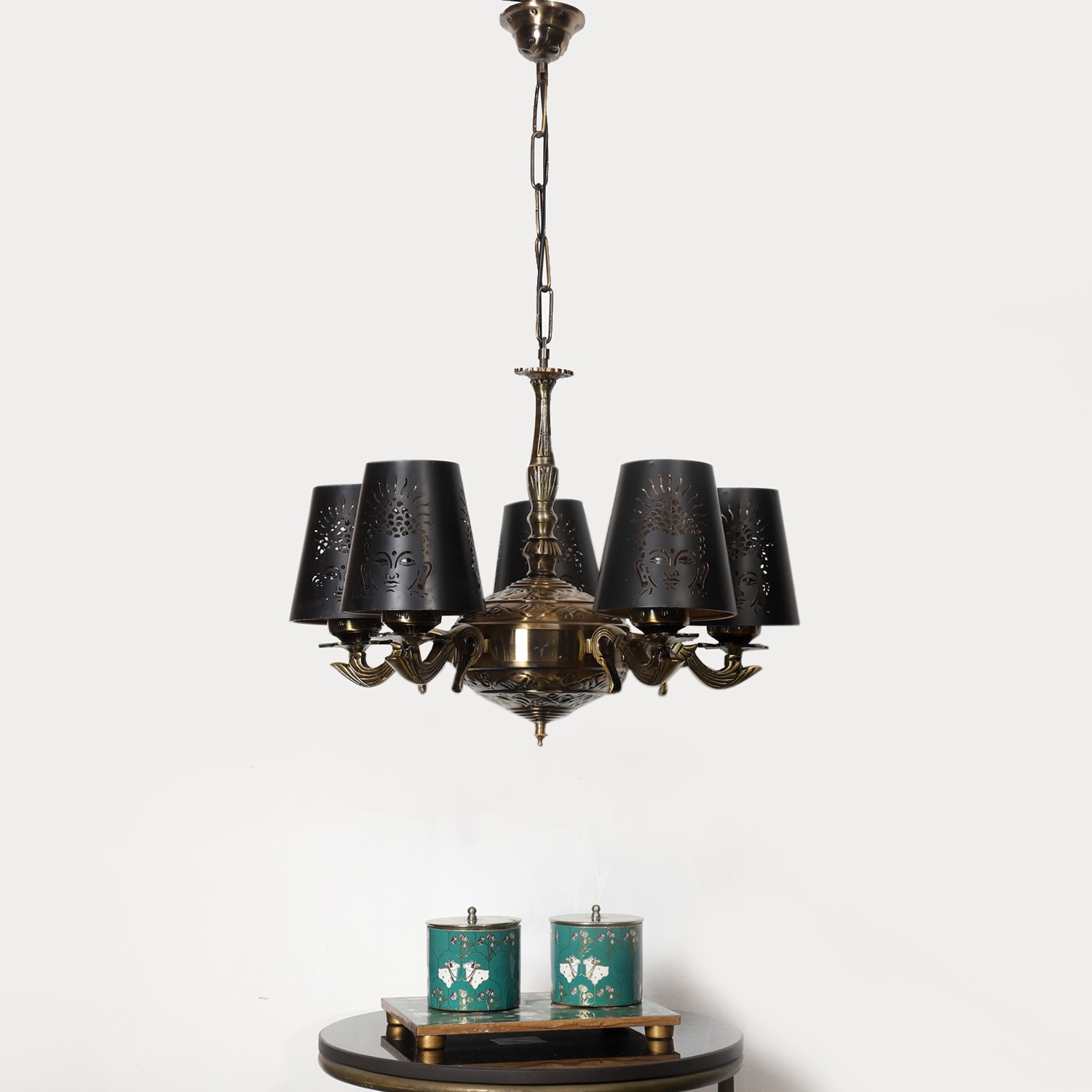 Devansh Metal Wall Mounted Lamp With Beige Jute Shade