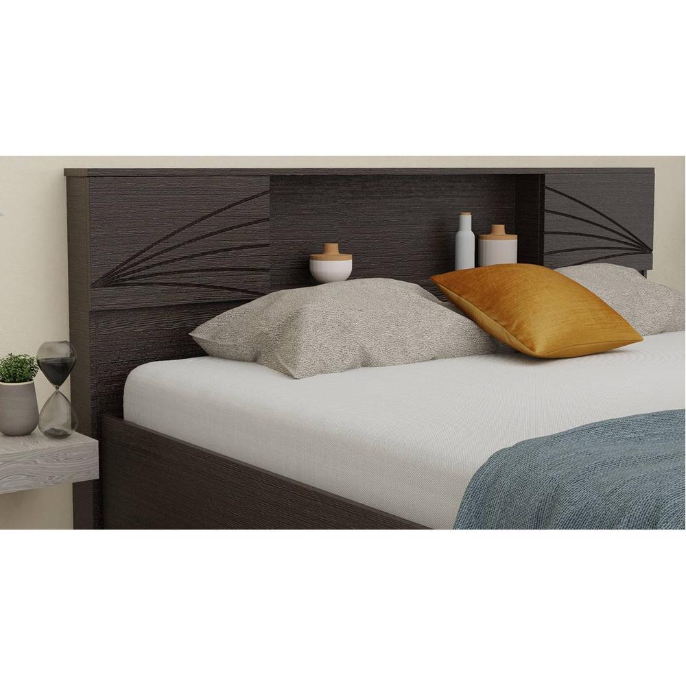 Galene Solid Wood Queen Size Drawer Storage Bed In Melamine Finish