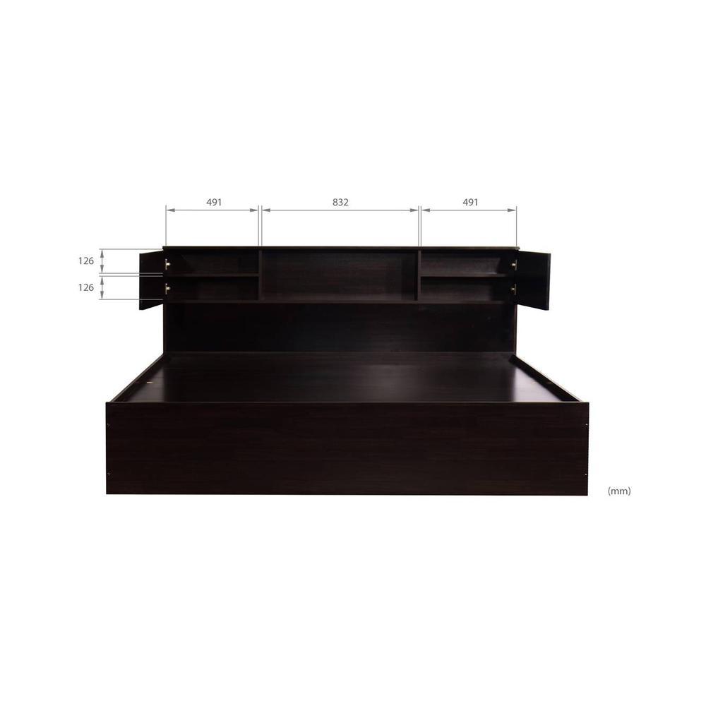 Adrasteia Solid Wood King Size Drawer Storage Bed In Melamine Finish