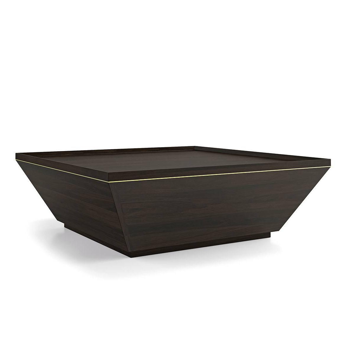 Taarkashi Rectangular Solid Wood Coffee Table In American Walnut Finish