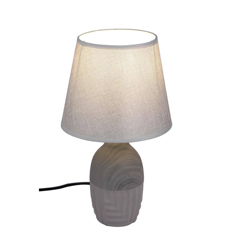 Ceramic Table Lamp Grey Timeless Elegant Design
