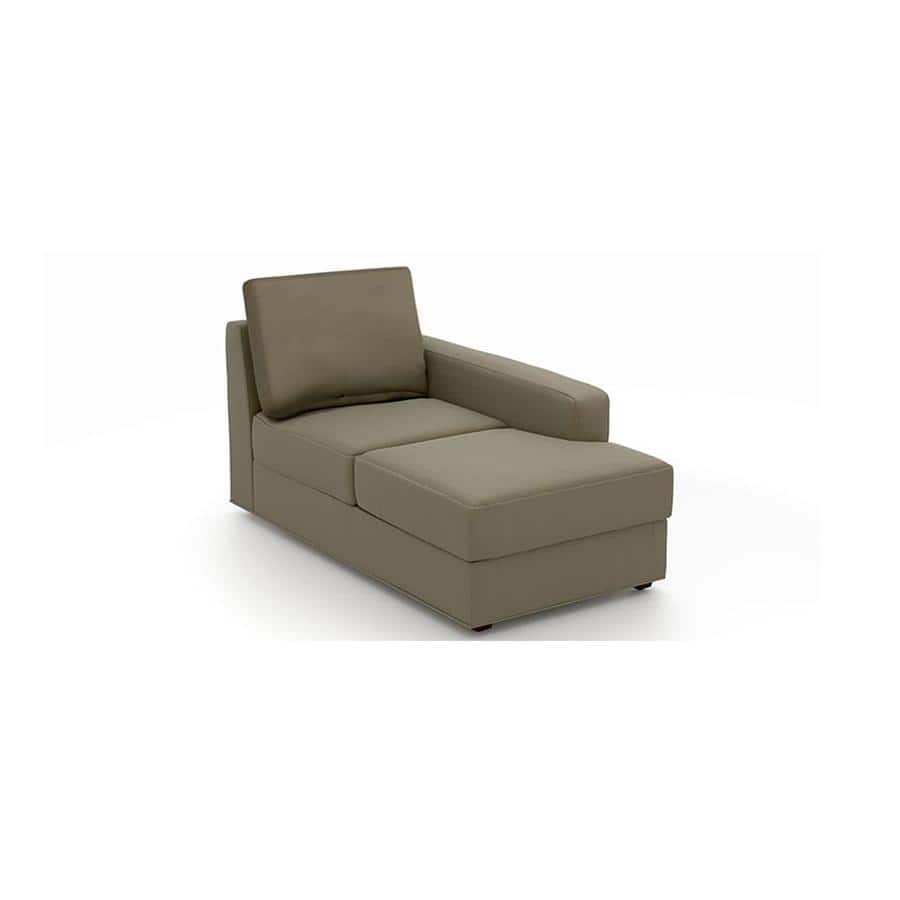 Apollo Compact Sofa (Colour : Cappucino, Cushion : Hard, Seating Capacity : Right Aligned 3 Seater + Right Aligned Chaise + Ottoman)