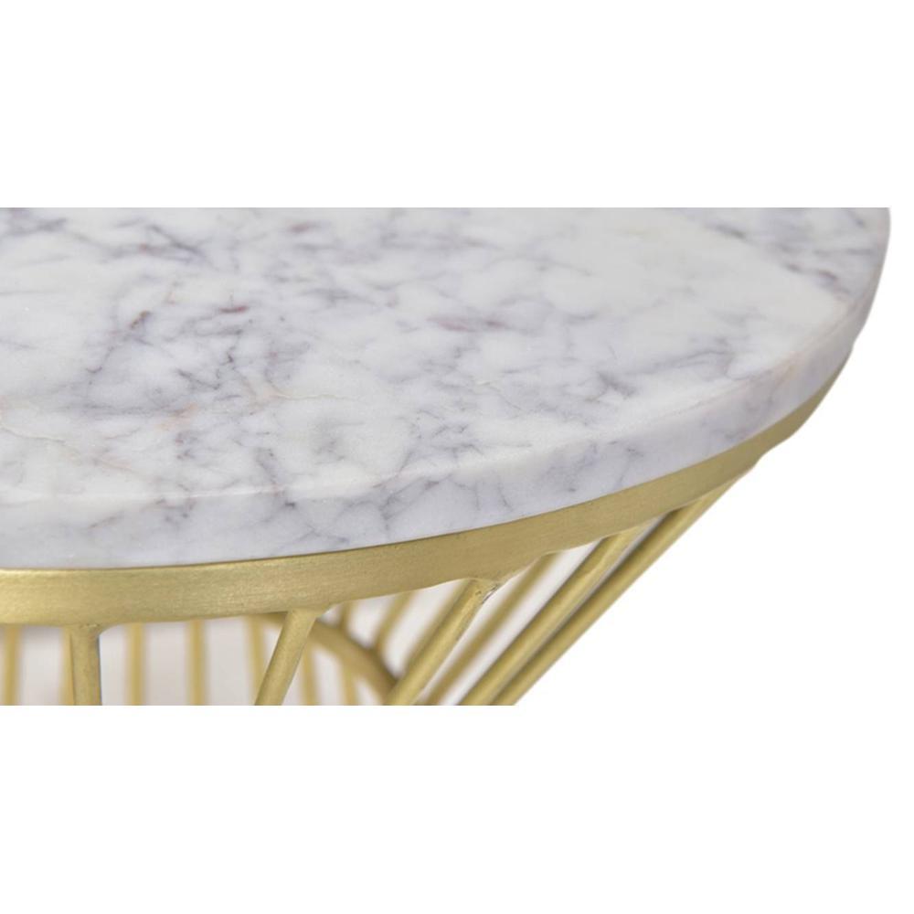 Lachlan Metal Side Table in  Gold Finish