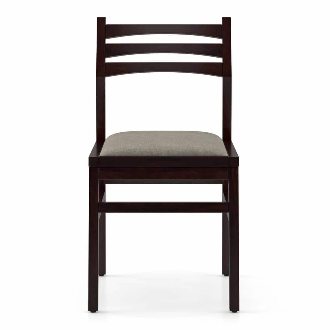 Leon Solid Wood Dining Chair Set Of 2 In Mahogany Finish