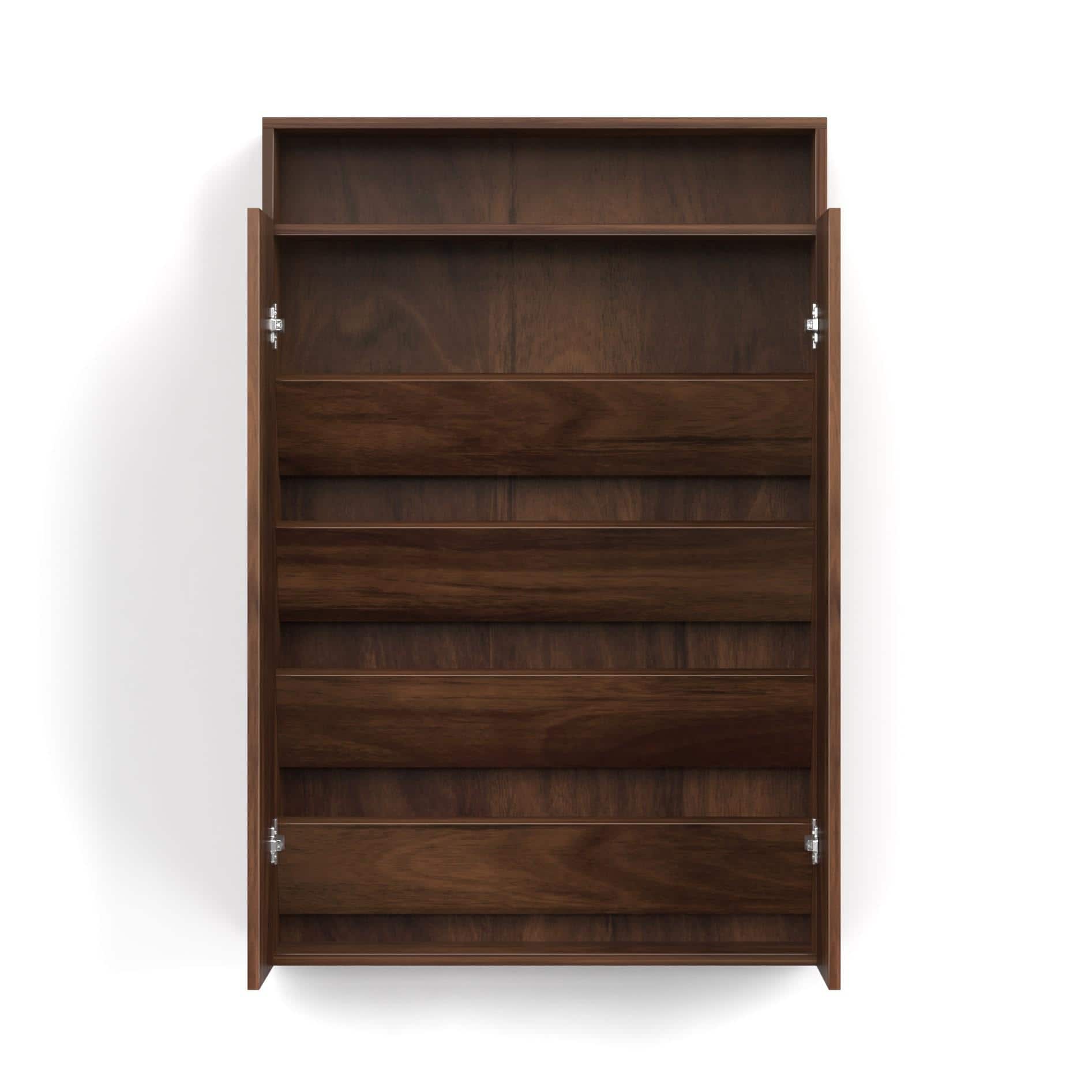Whartin Engineered Wood Shoe Rack In Brown Maple Finish