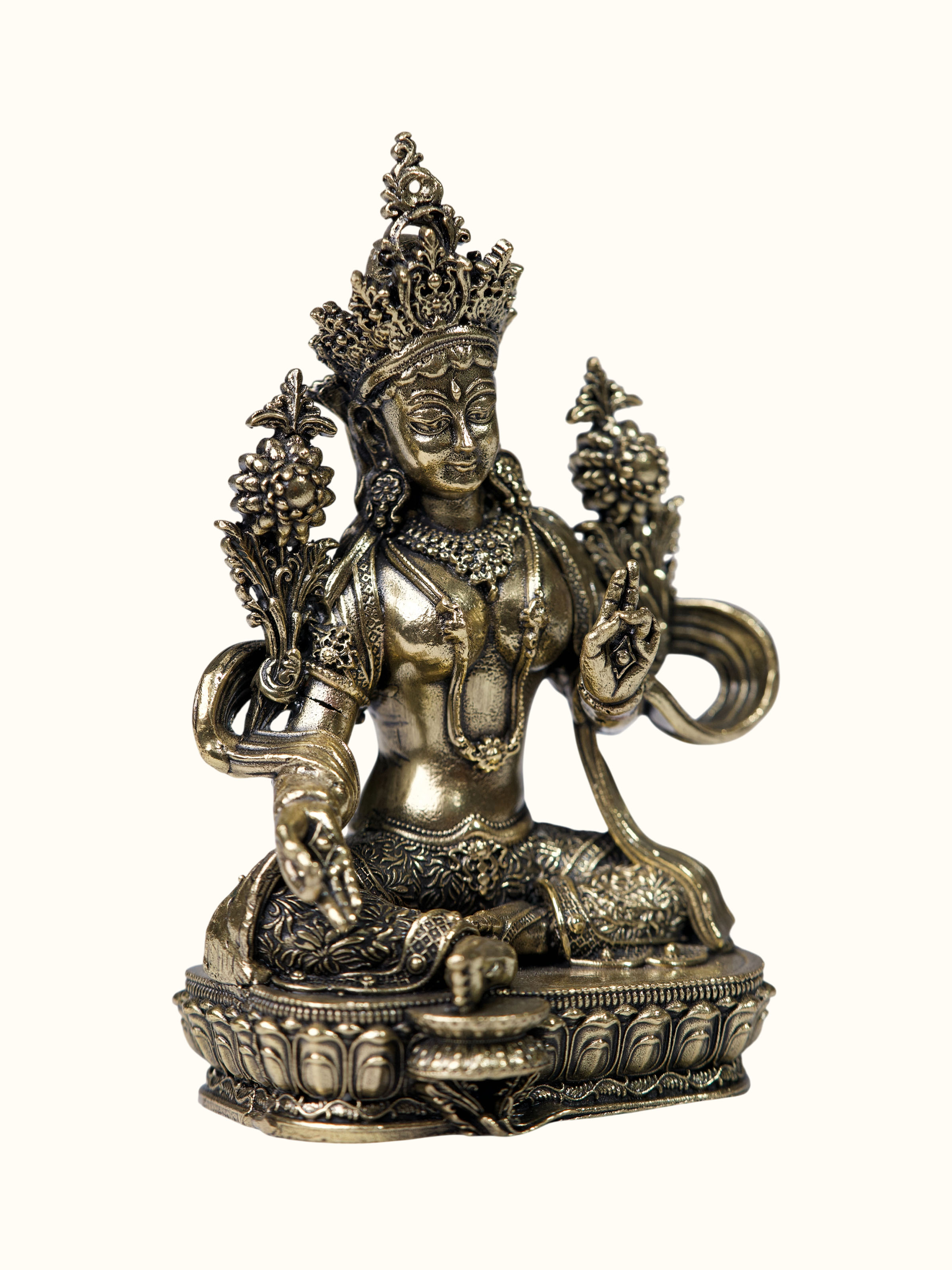 Brass Green Tara Sitting Idol