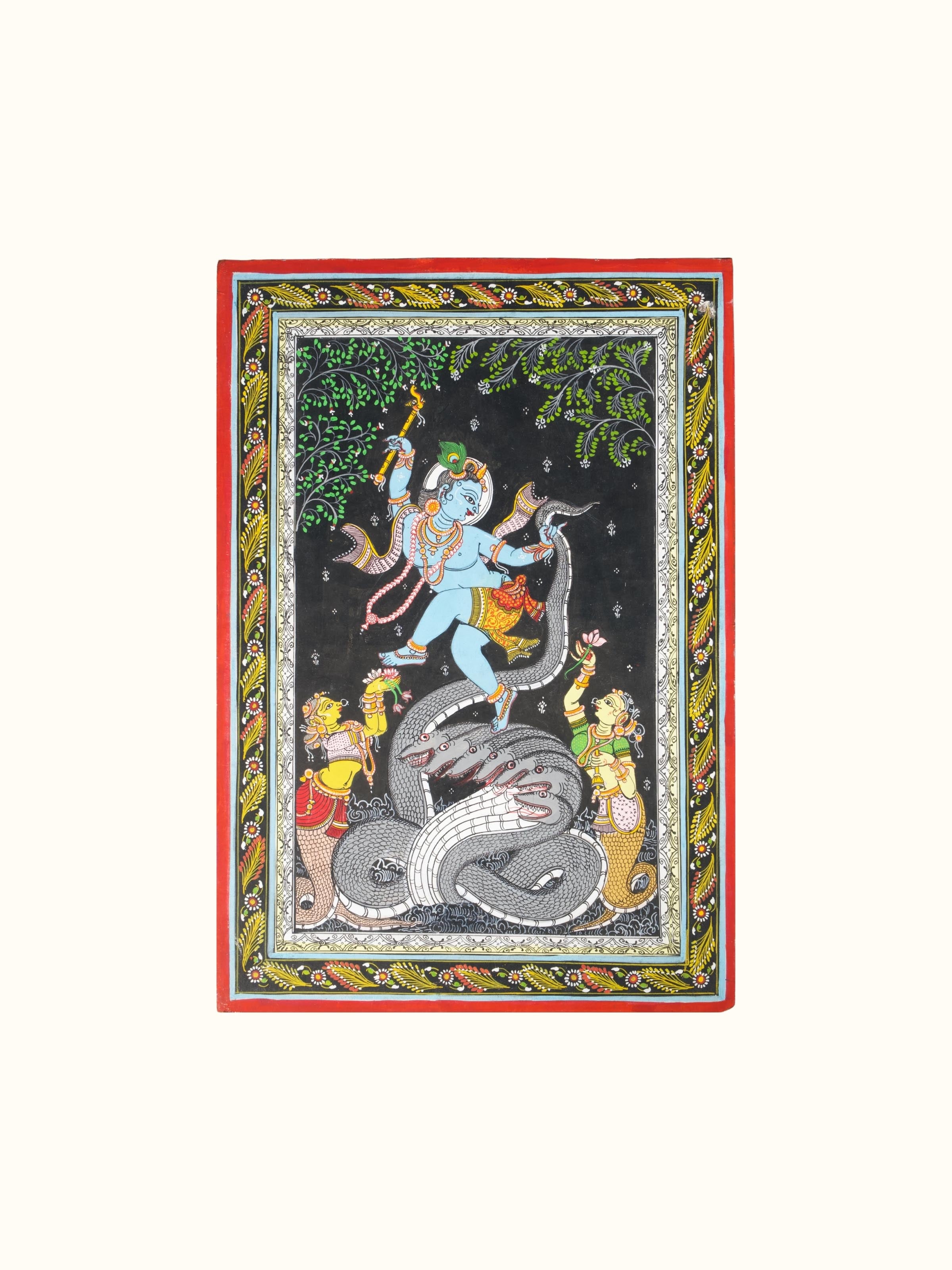 Krishna Kaliyadalan Patachitra Painting