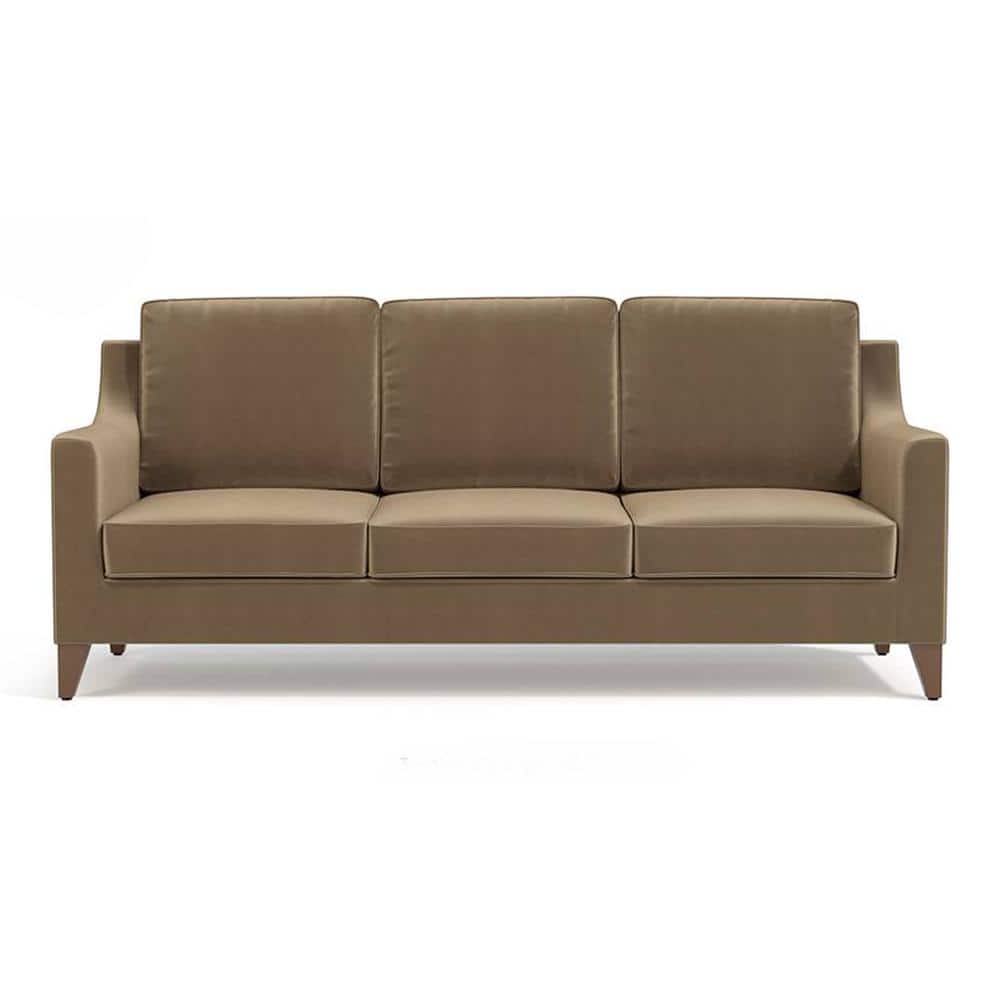 Abbey 3 Seater Fabric Sofa in Fawn Velvet Colour