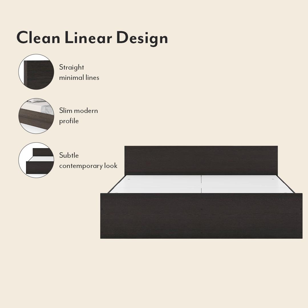 Sadie King Size Box Storage Bed In Dark Wenge Finish