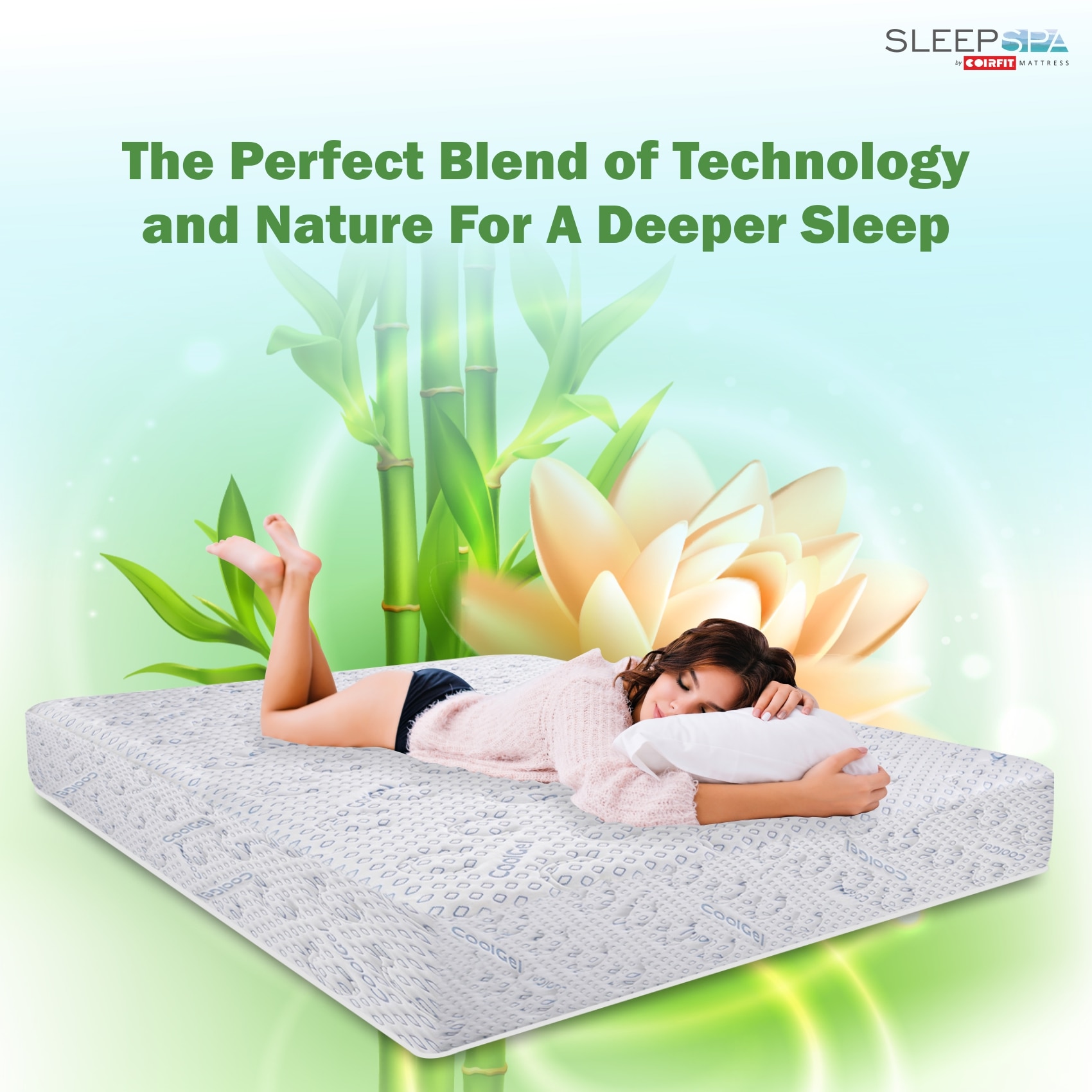 Nirvana Bamboo Fabric with Herb Fresh Technology 7 Zone 8 Inch Single Latex Foam Mattress L x W 75 inch x42 inch