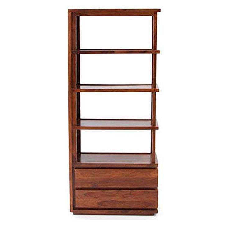 Vector Solid Wood Bookshelf in Teak Finish