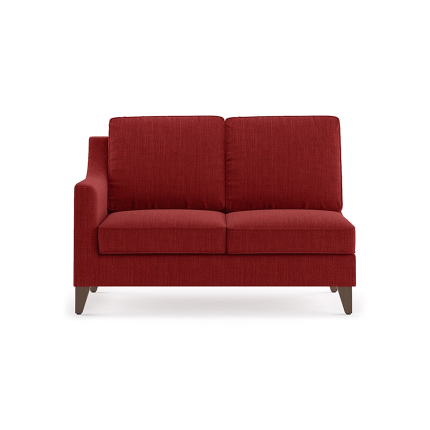 Abbey Sectional Sofa (Colour : Salsa Red, Cushion : Soft, Seater : Right Aligned 2 Seater + Right Aligned Chaise)
