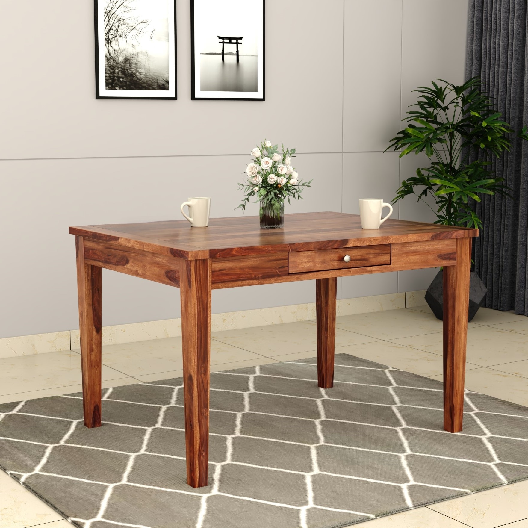 Mars 4 Seater Dinning Table in Natural Finish