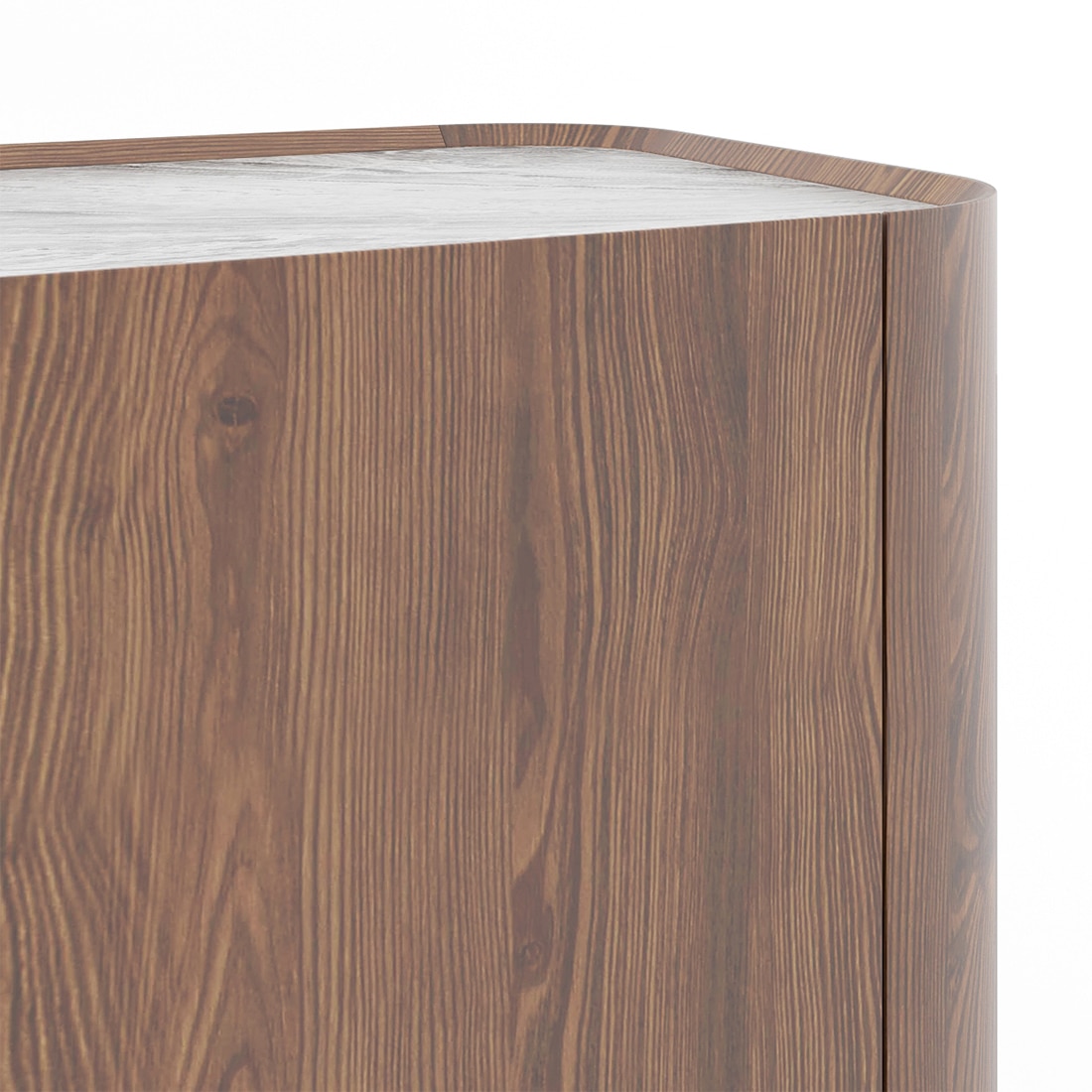 Dorian Engineered Wood Sideboard With Ceramic Top In Walnut High Gloss Finish