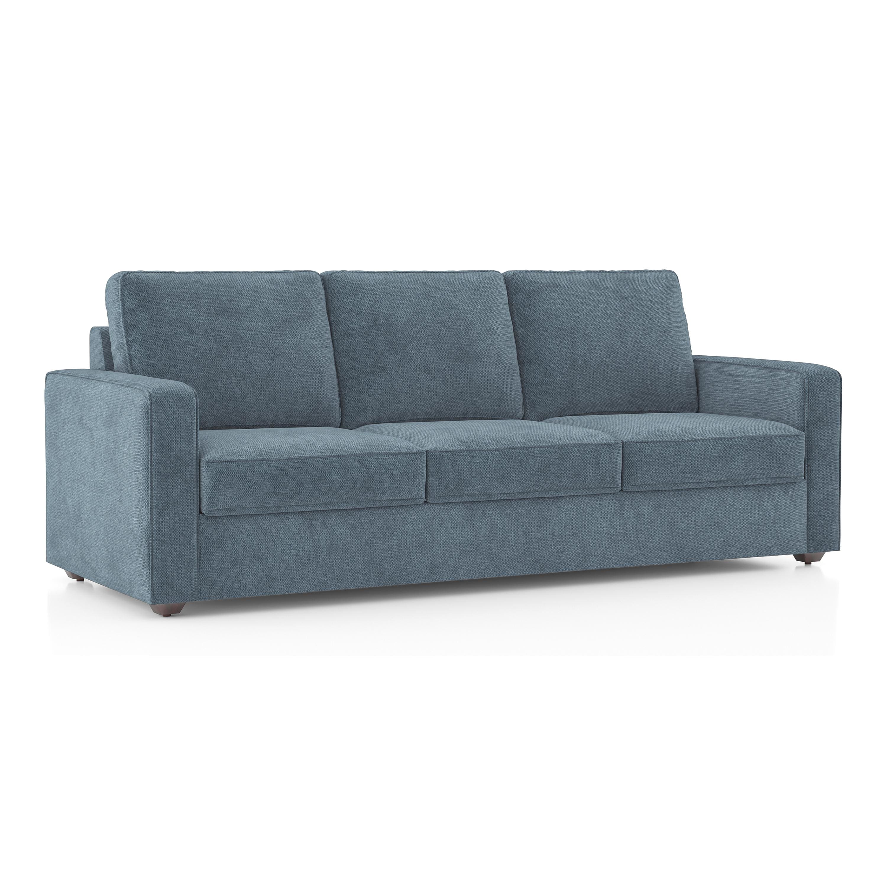 Apollo Compact Fabric Sofa (Colour : Ocean Weave, Seating Capacity : 3 Seater, Cushion Type : Hard, Back Type : Regular Back)