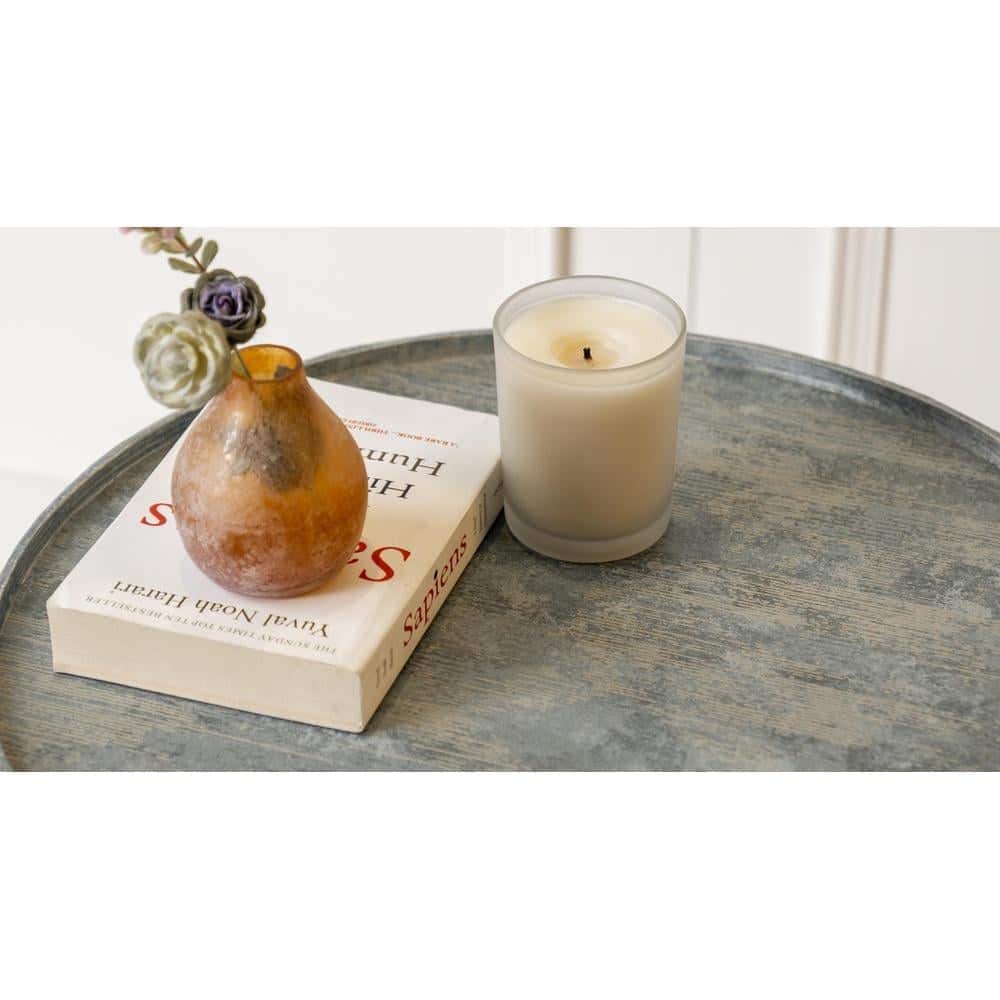 Teal Rain Round Nesting Tables with Wooden Legs, Side Tables, Wooden Tables, Living Room Decor by A Tiny Mistake