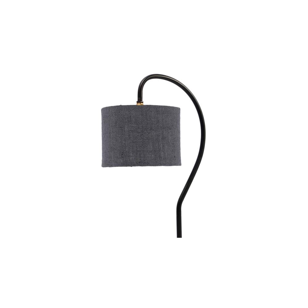 Grey Jute Curvy table lamp with Iron Base (SP20)