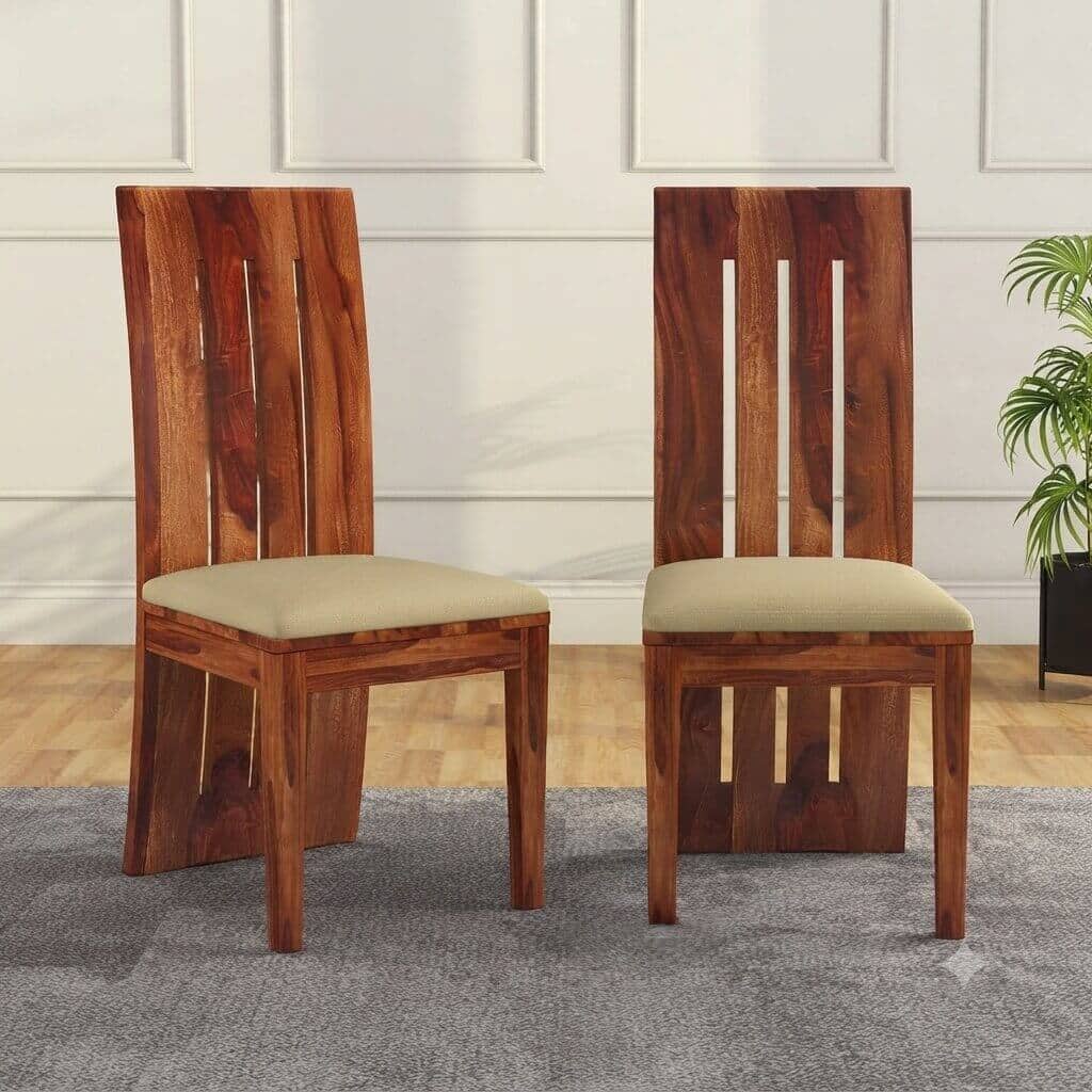 Saturn Solid Wood Dining Chair in Natural