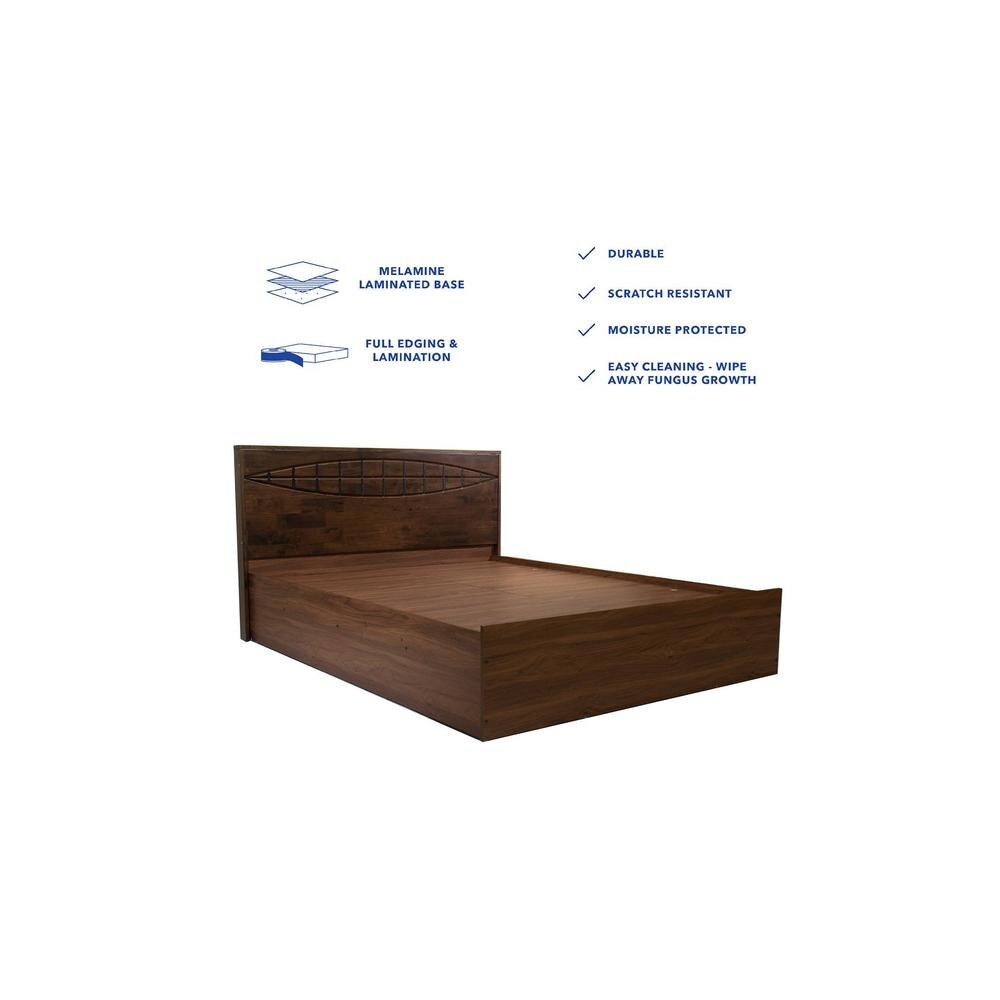 Muses Solidwood Headbord With Box Storage Queen Bed