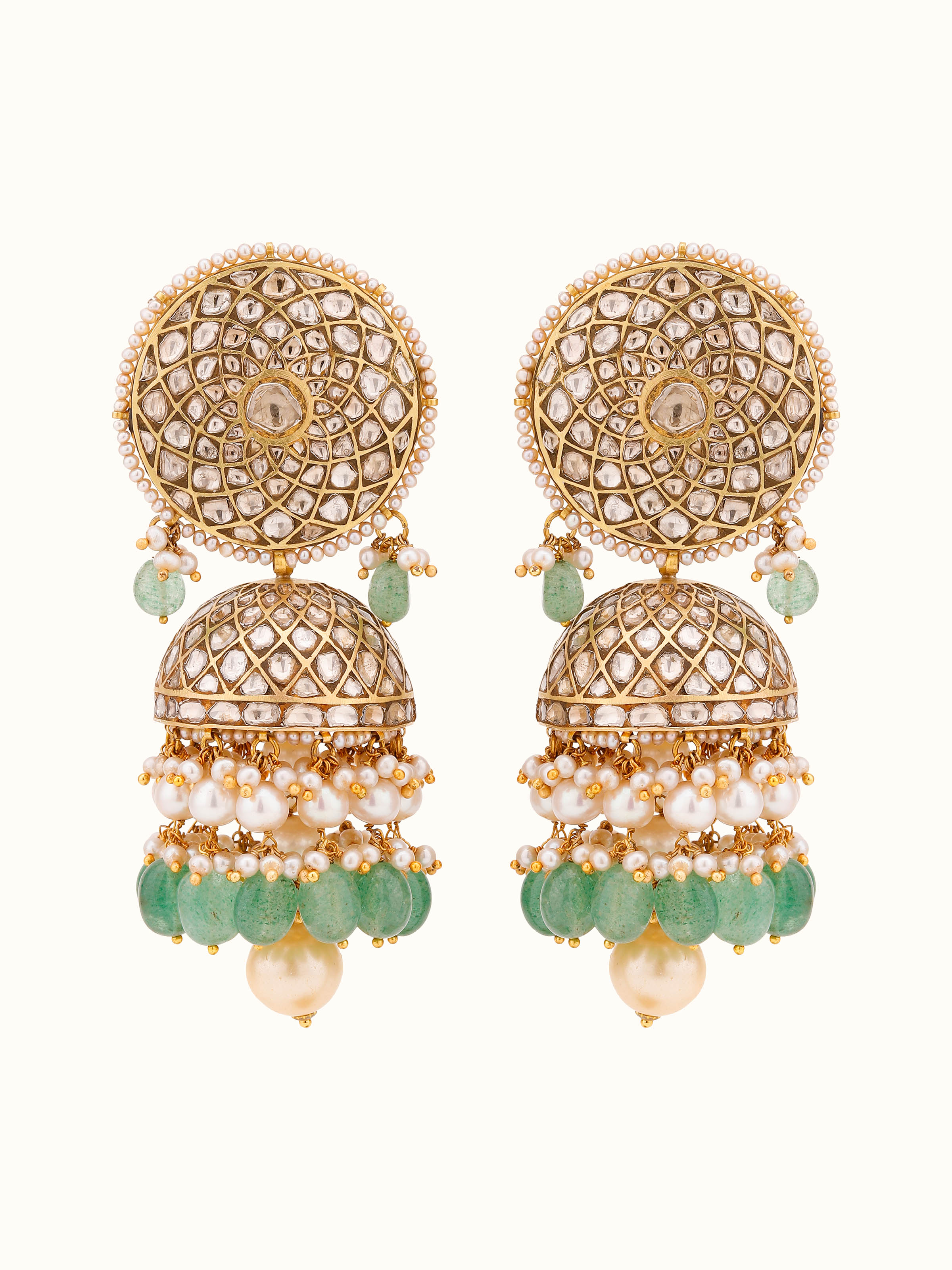 Thappa 18 Karat Gold Jhumkas