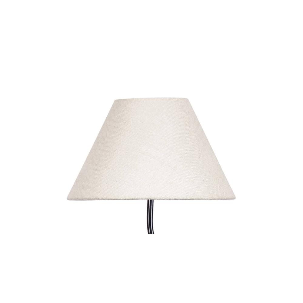 Azalea White Natural Fiber Floor Lamp with Black Iron Base