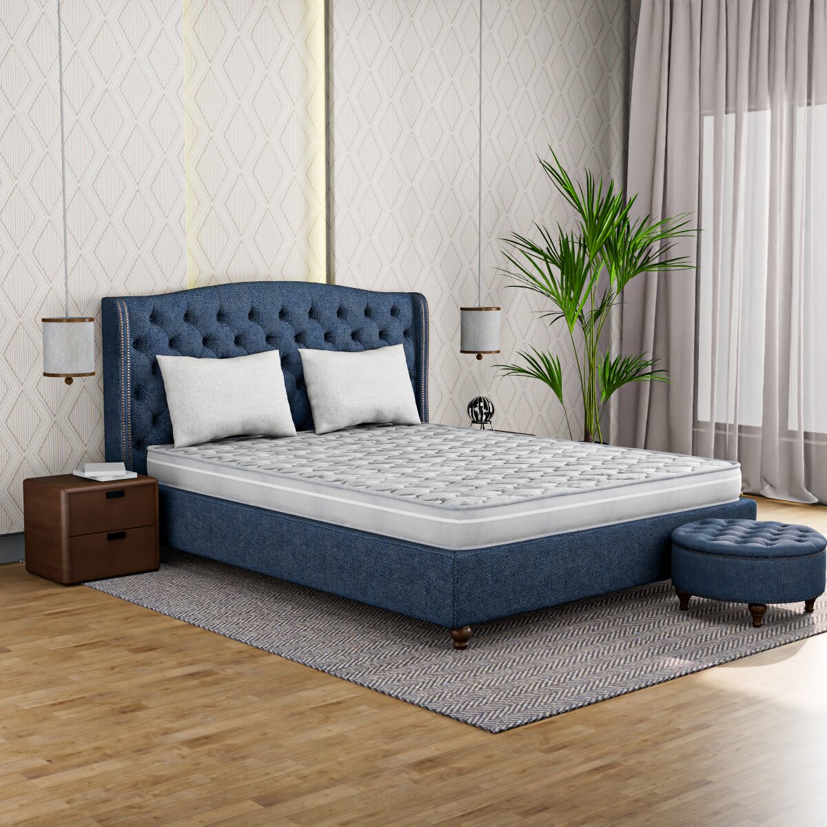 Drilled Air Cool Ortho Comfort Queen Mattress 75 X 66 5 Inches