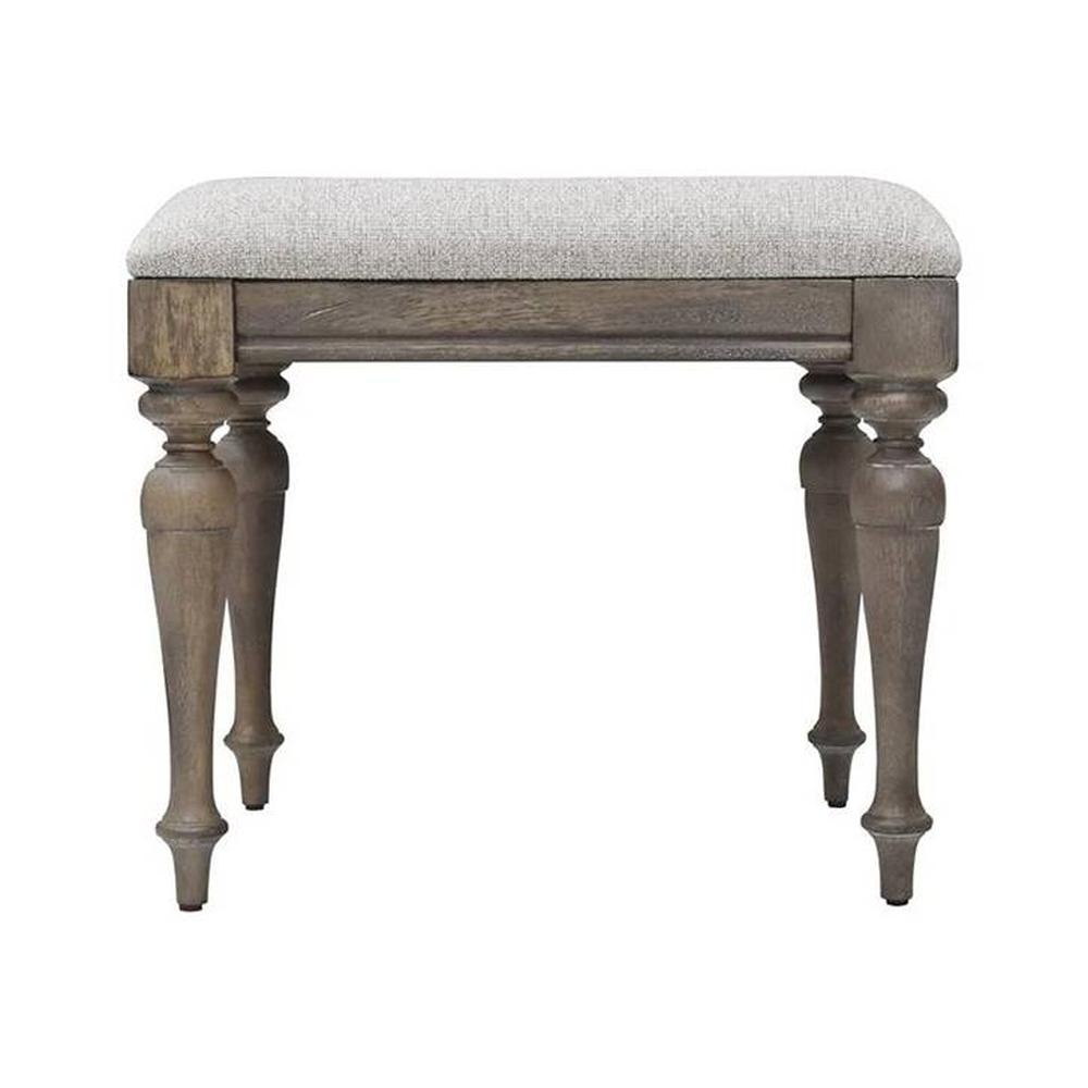 Asher  Mango Wood Bench In Grey Finish