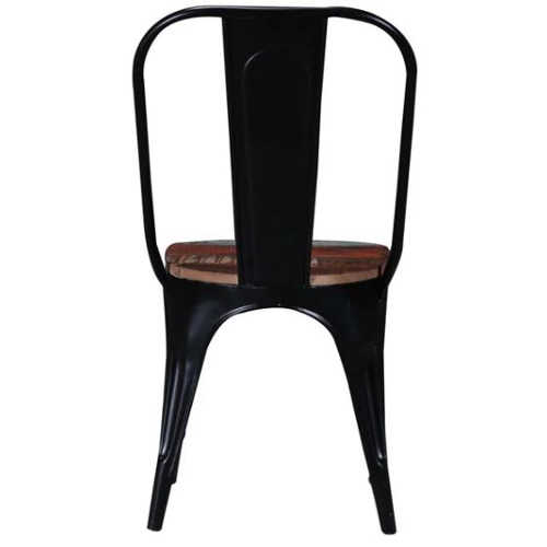Steelon Iron Dining Chair in Black Colour