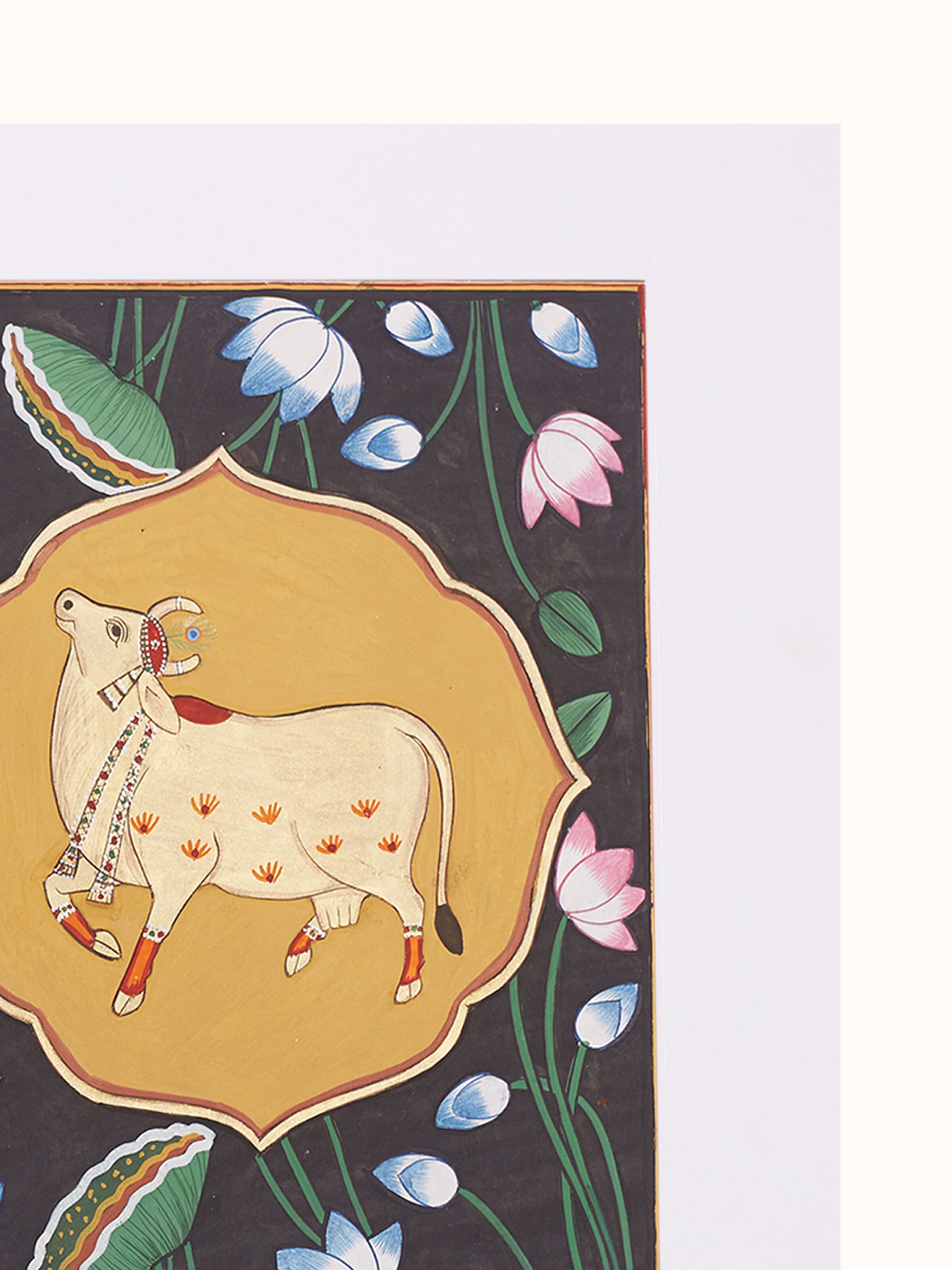 Cow Kamal Talai Pichwai Painting