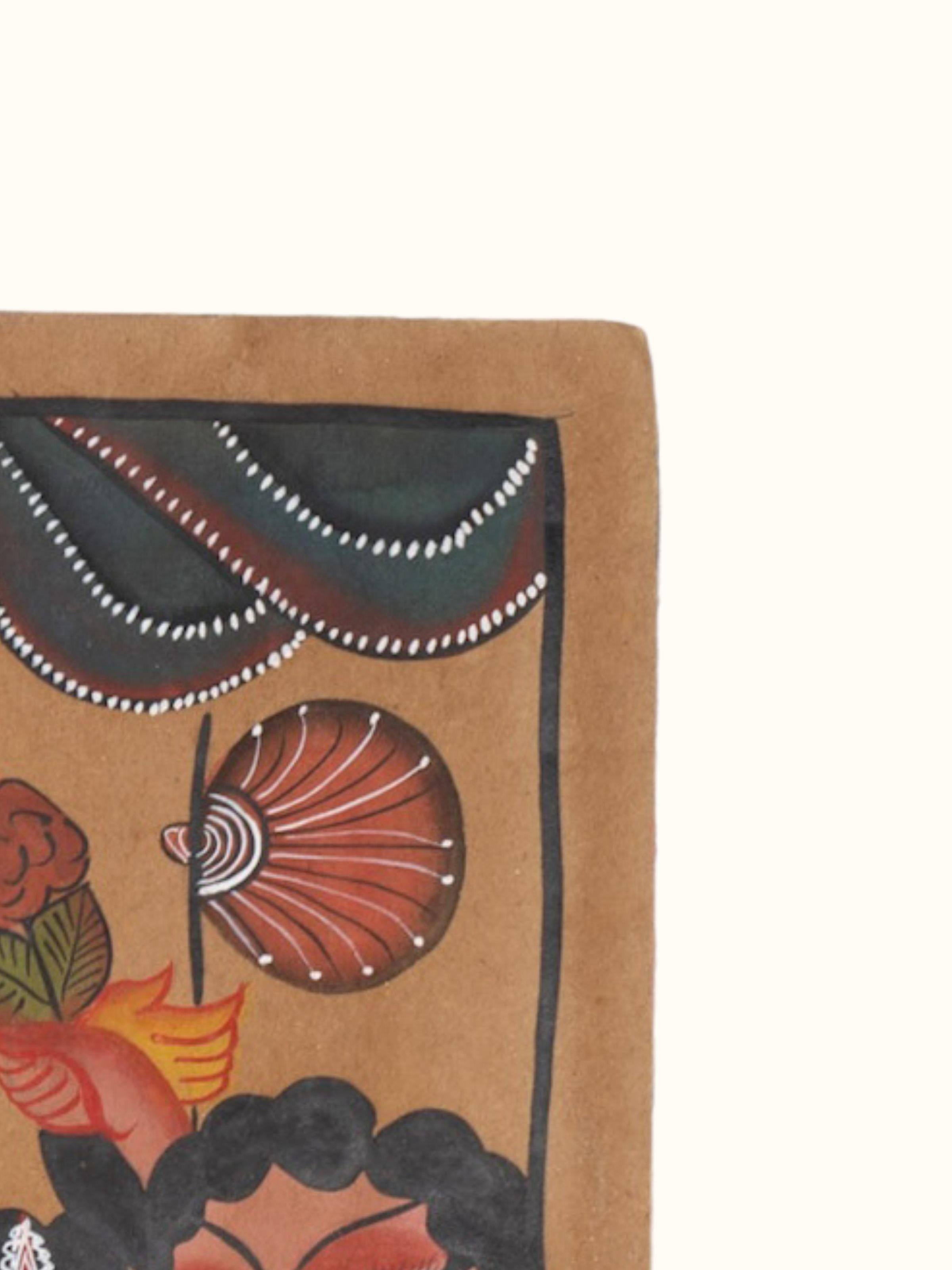 Kalighat Lady Gentleman Painting