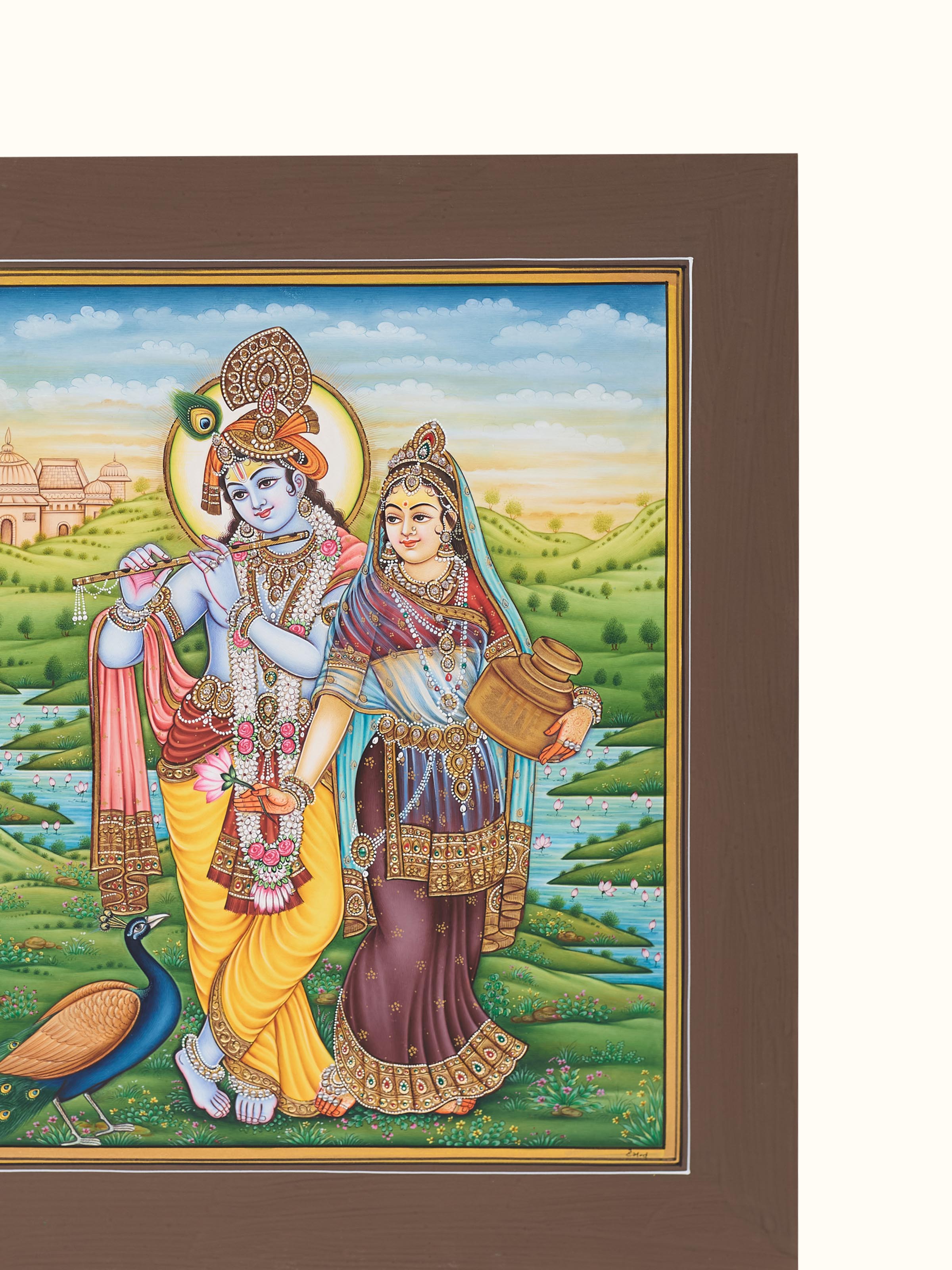 Radha-krishna Miniature Real Gold Painting