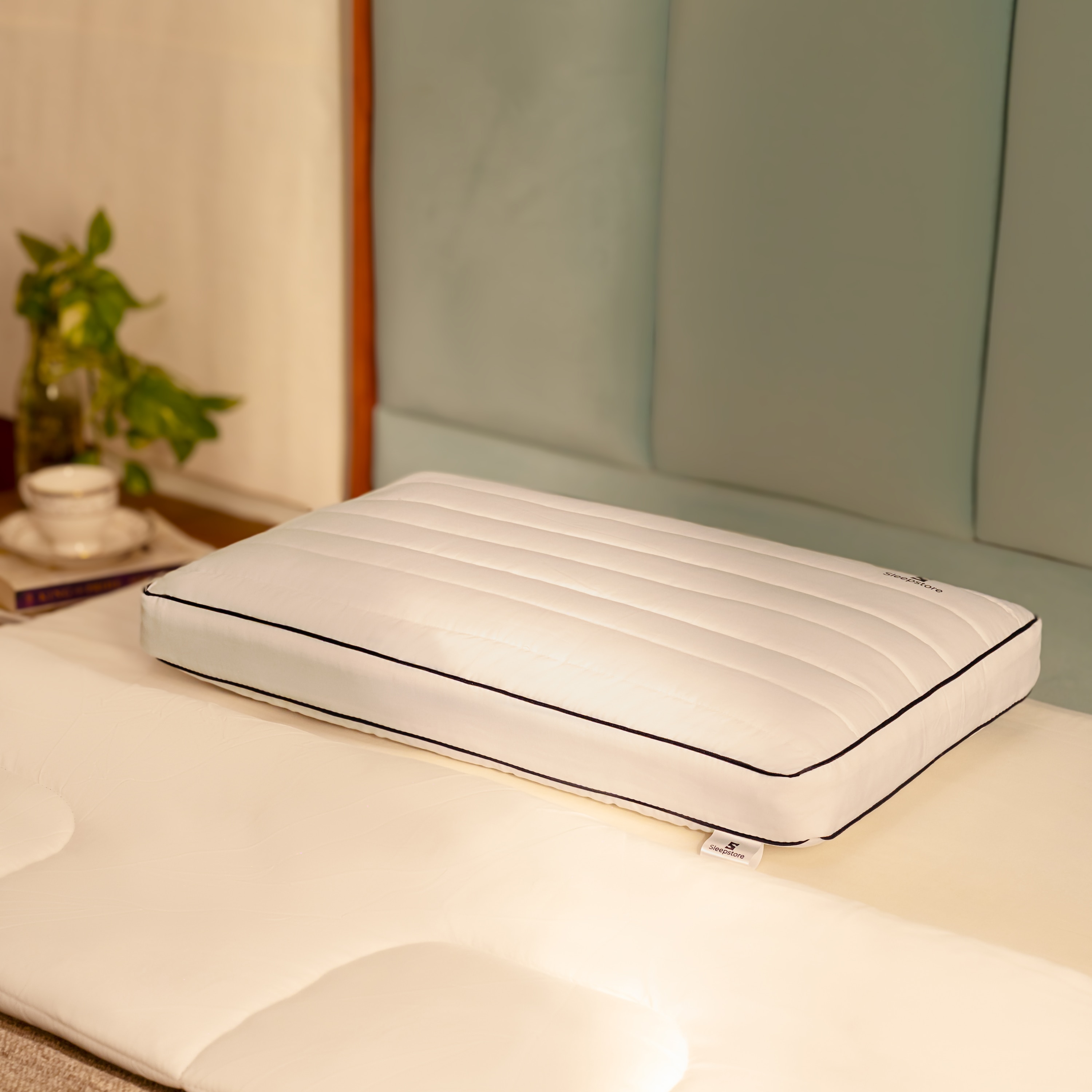 Granules Solid Quilted Firm Pillow 27 X 18 Inches